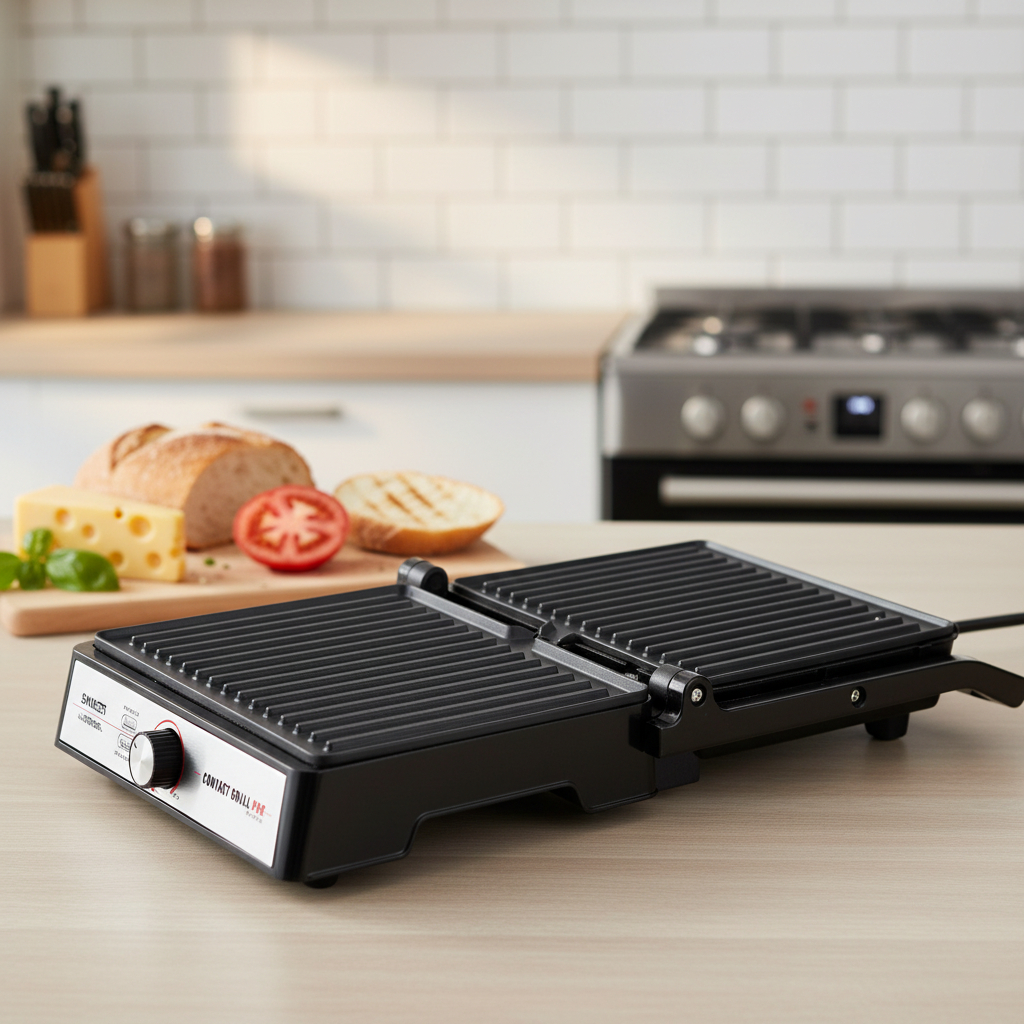 Parrilla El ctrica Plancha Panini Grill Sindelen Pe 5500in-4