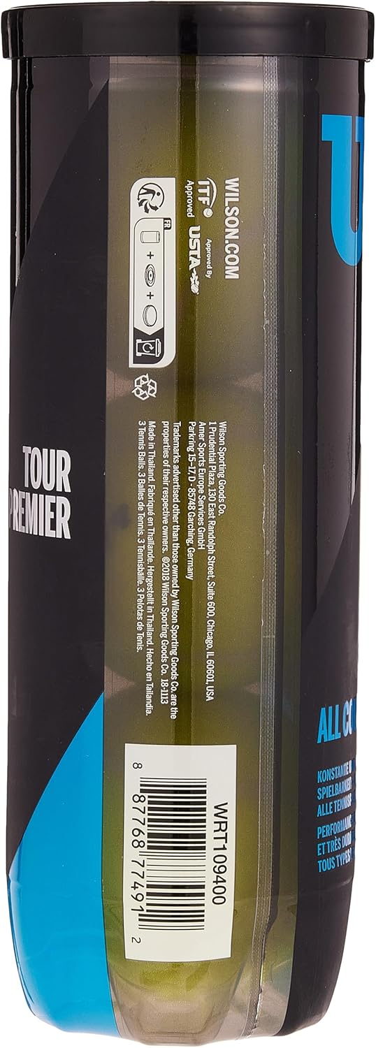 Pelotas Tenis Pelotas Padel Wilson Tour Premier Tarro 3 Unid-7