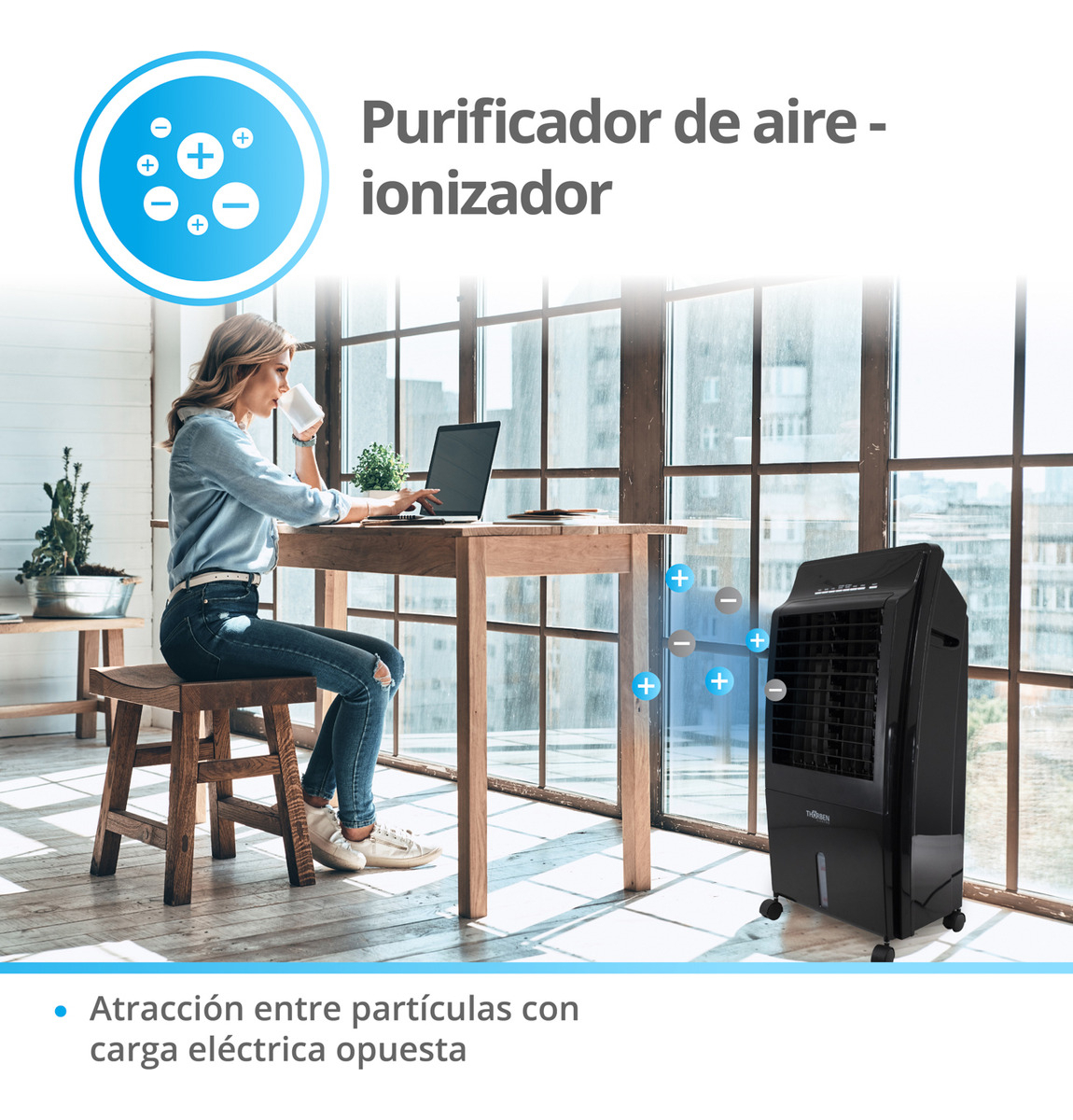 Enfriador Aire Climatizador Portatil Thor 5 En 1 Thorben-3