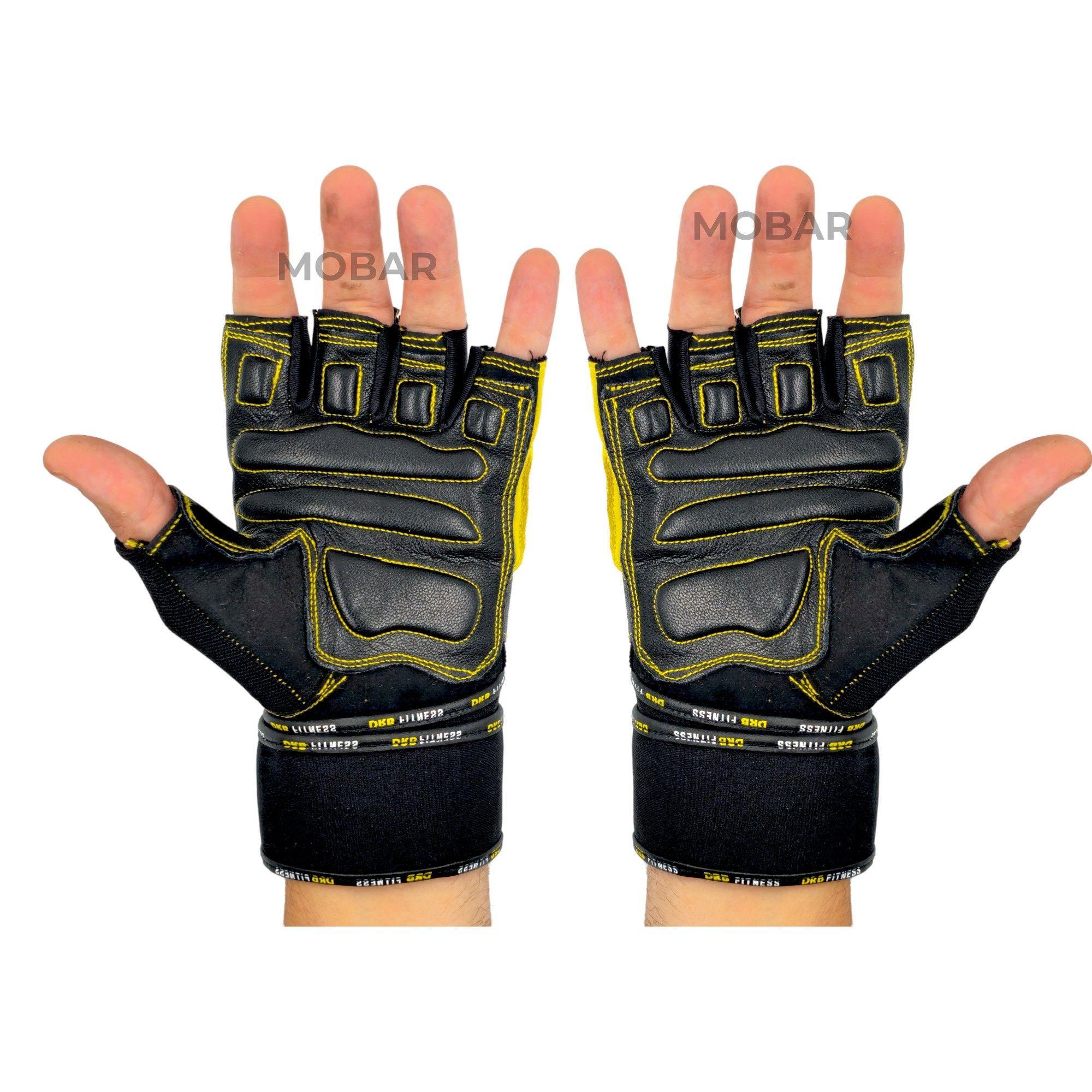 Guantes Gym Entrenamiento Pesas Gimnasio Drb Tiger Pro Cuero-2
