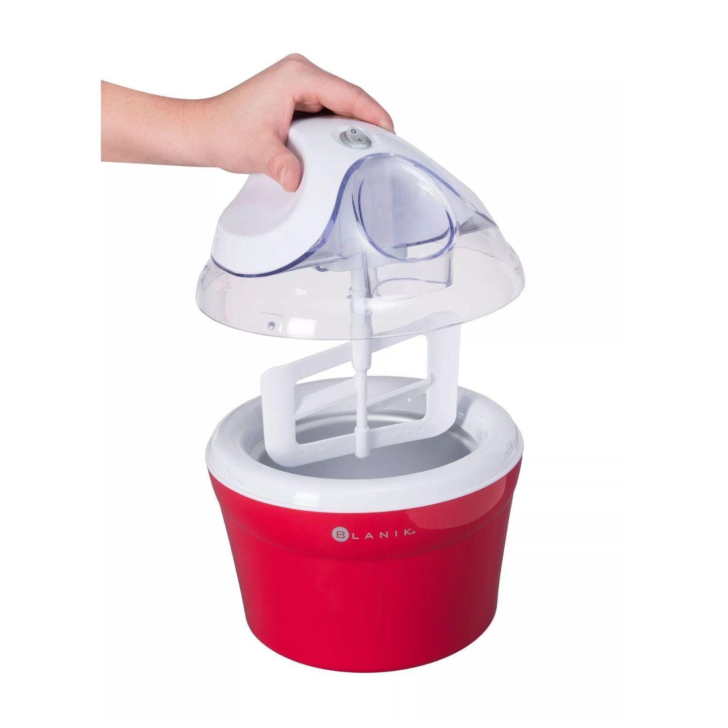 Maquina Helados Ice Cream Maker Blanik Rojo 14lt 12w + Recetas-2