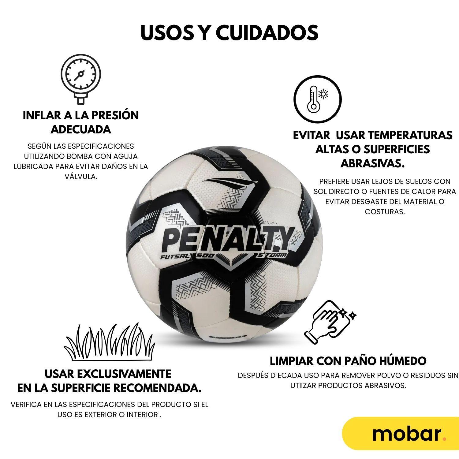 Pelota Balon Futsal Balon Futbol Sala Penalty Storm Xxv Negro Gris-7