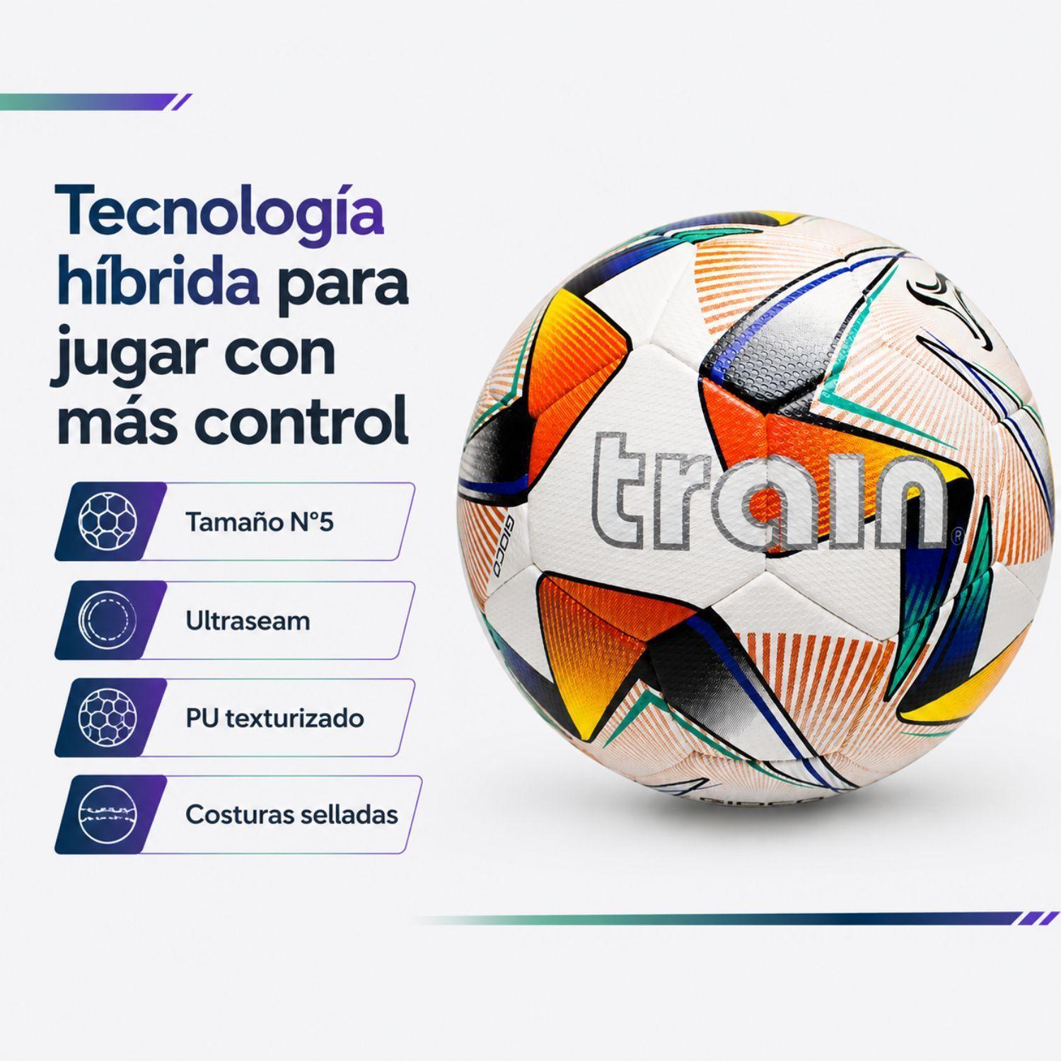 Balon Futbol Numero 5 Pelota Futbol Train Gioco Hibrido Pro-8
