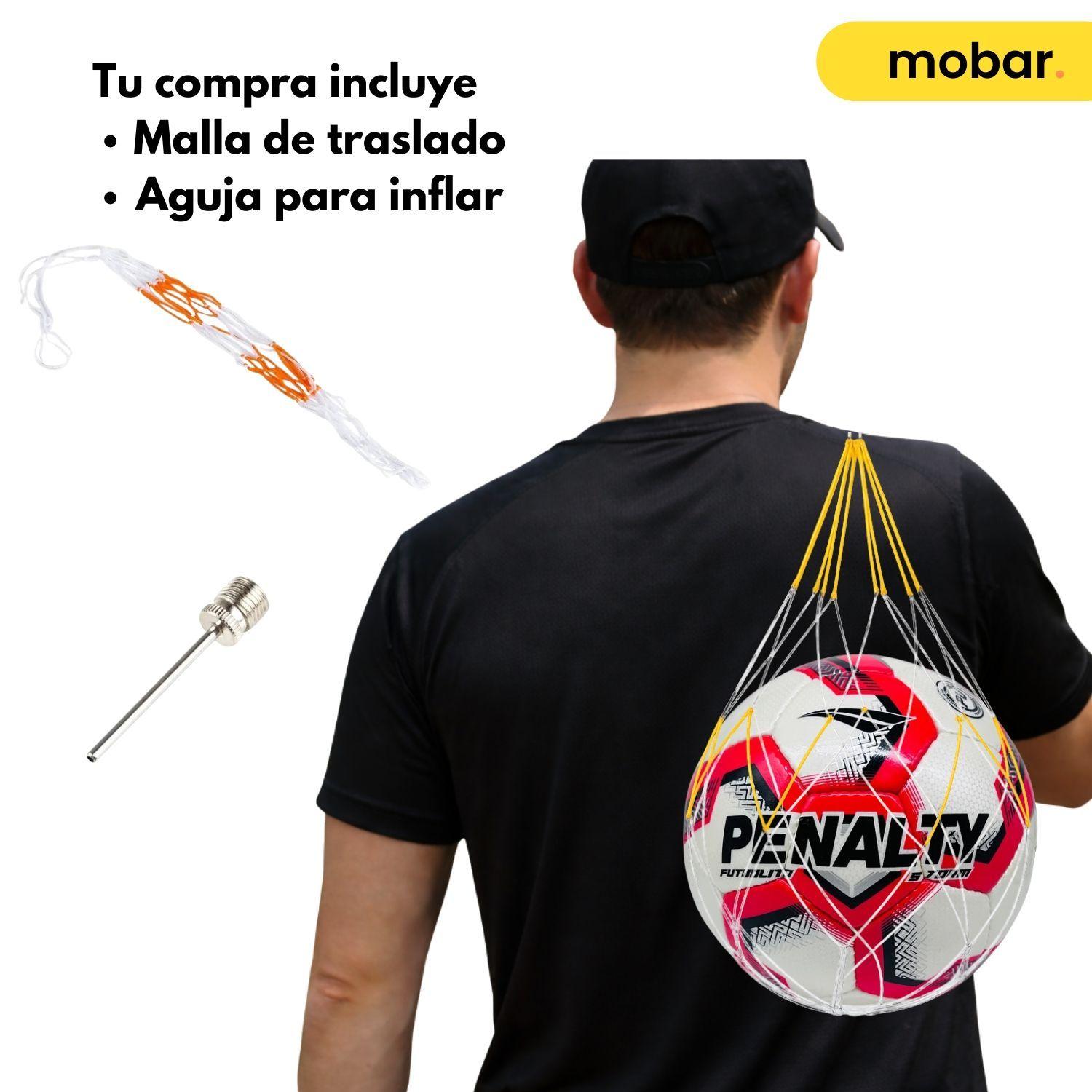 Pelota Futbolito Balon Futbol 7 N4 Penalty Storm XXV Bote Medio Rojo-3
