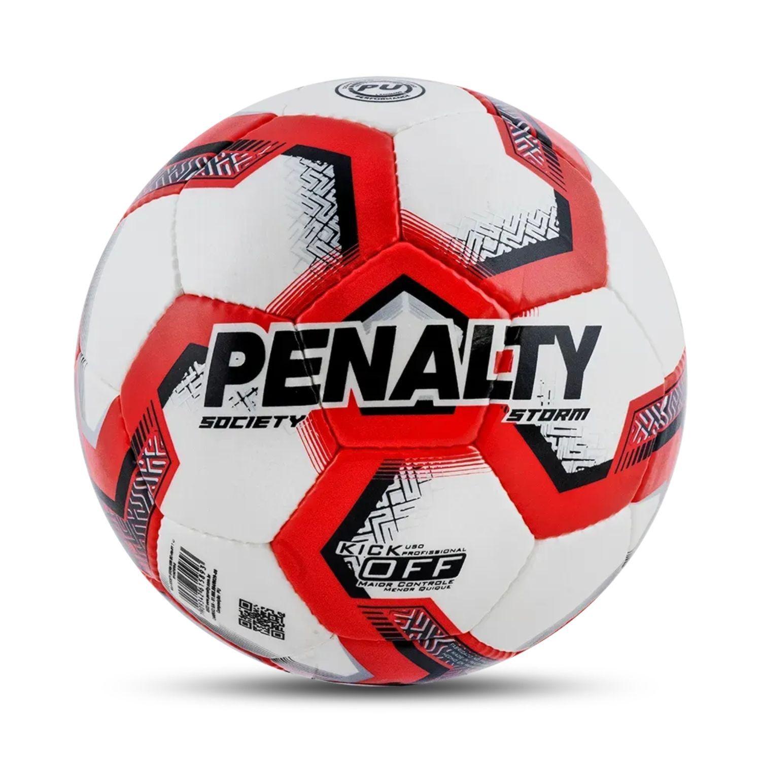 Pelota Futbolito Balon Futbol 7 N4 Penalty Storm XXV Bote Medio Rojo-4
