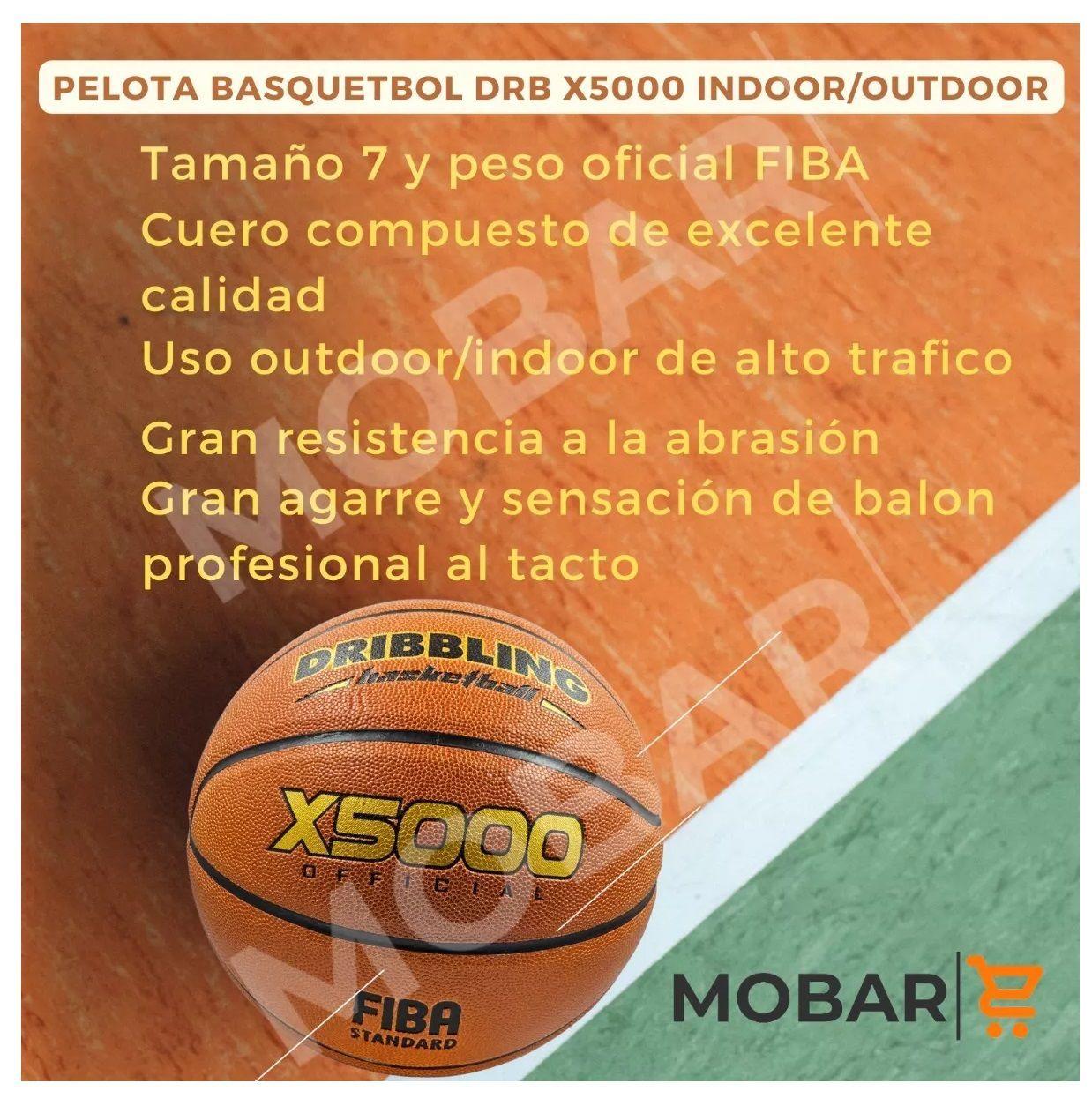 Balon Basquetbol Pelota Basketball 7 Drb X5000 Cuero Pu Fiba-3