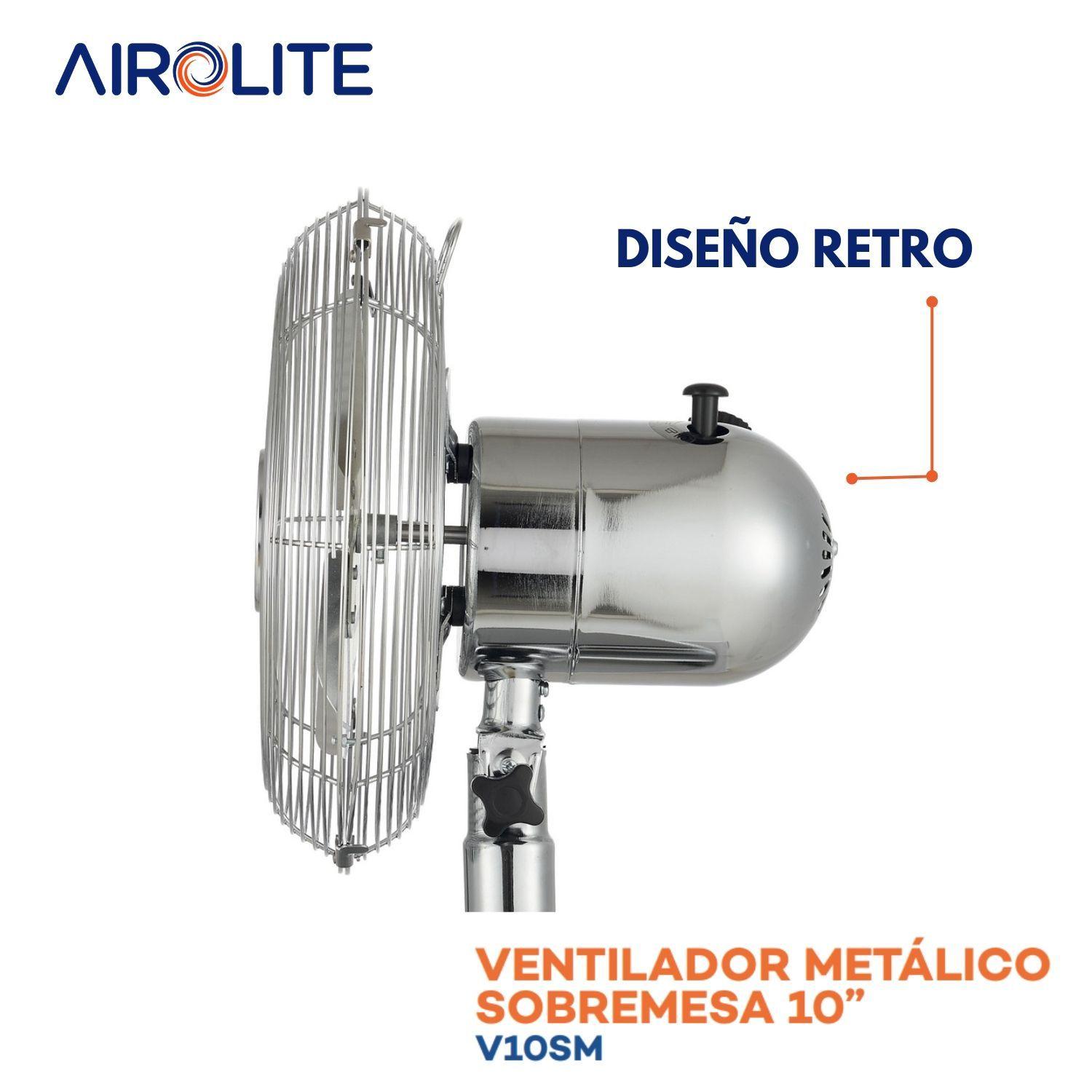 Ventilador Sobremesa Escritorio Metal 10 V10sm Airolite-4