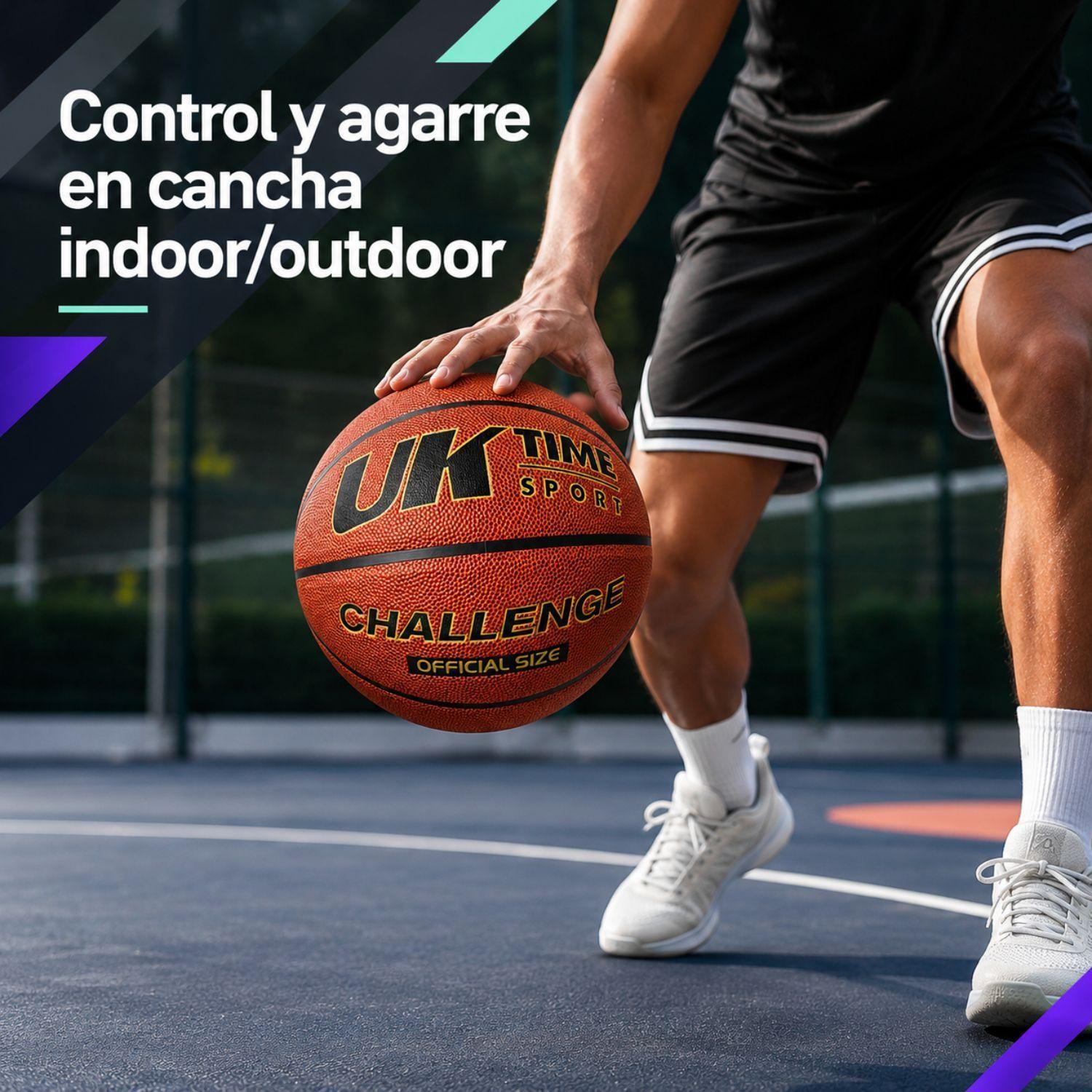 Balon Basquetbol Pelota Basketball #7 Uk Challenge Cuero Pu-2