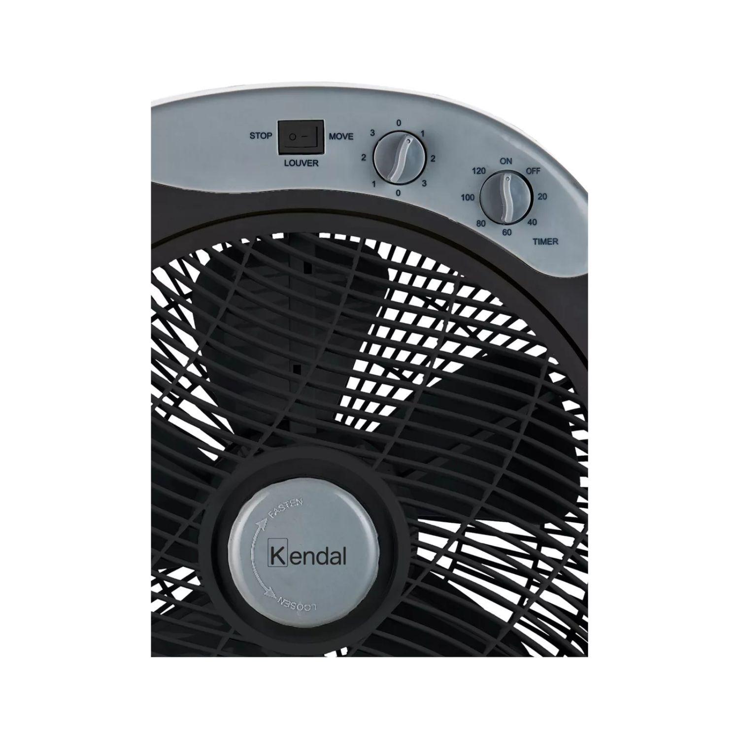 Ventilador Piso Mesa Silencioso Kendal Box Kf-12b3N Timer 120 Min Negro-3