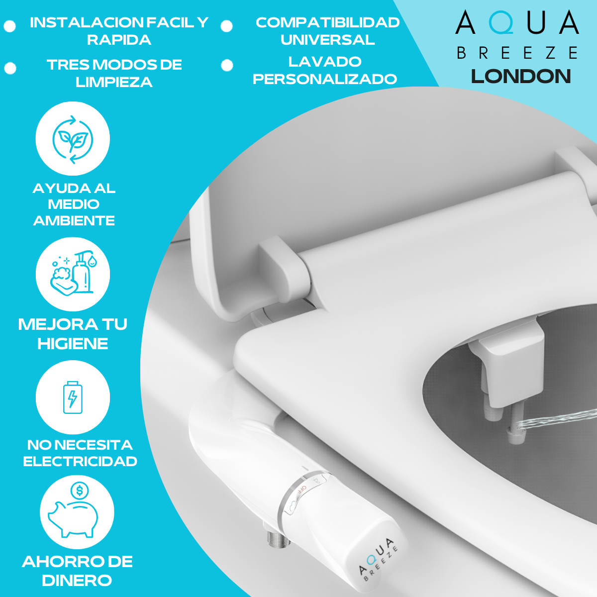 Bidet Wc Ducha Arabe Turca Inodoro Lavado London Aquabreeze-2