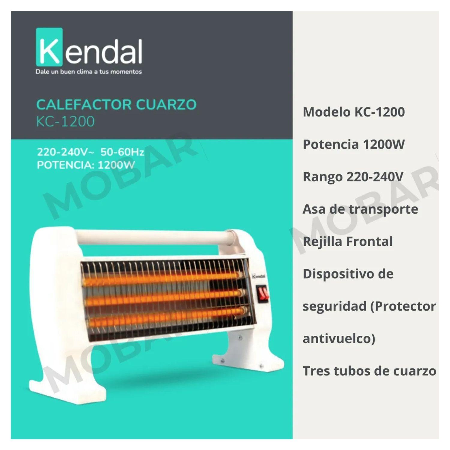 Estufa Electrica Calefactor Bajo Consumo Kendal Kc-1200 14m2-2