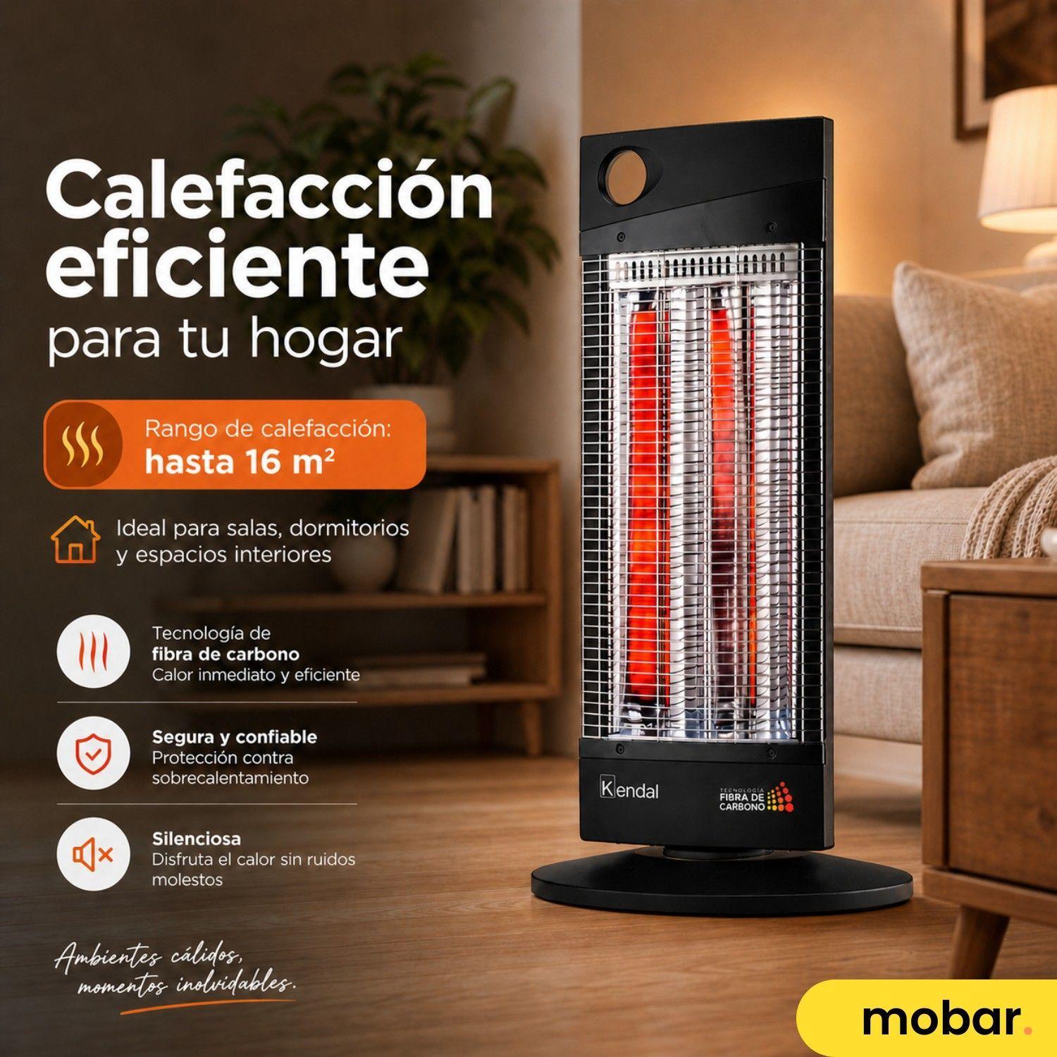 Calefactor Estufa Fibra De Carbono Nsb 120k5 Negra-4
