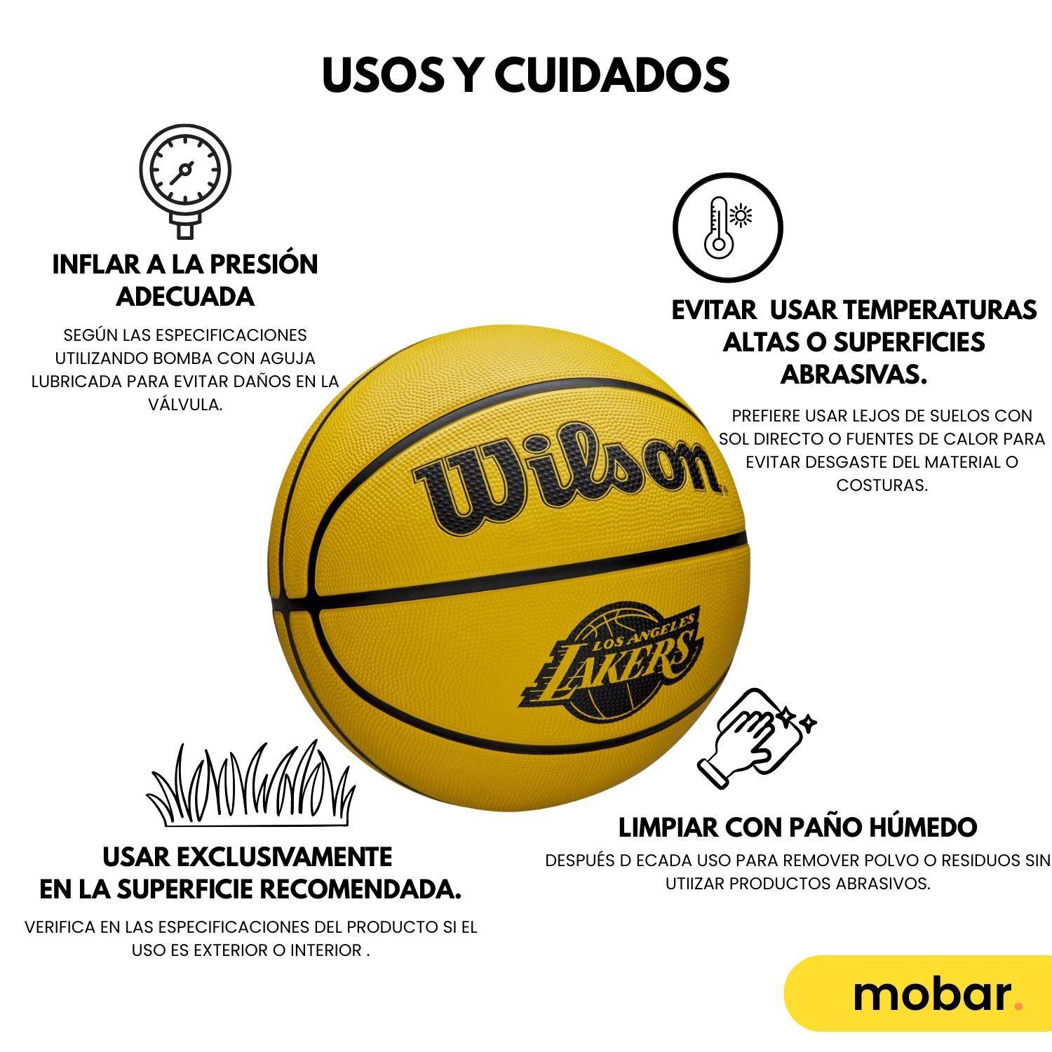 Balon Basquetbol Pelota Basketbal N 7 Wilson Solid Lakers-6
