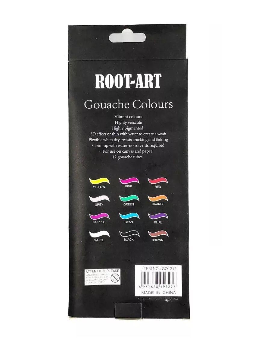 Set Pinturas Gouache Témpera Pigmentos Tubo 12 Colores 12ml-2