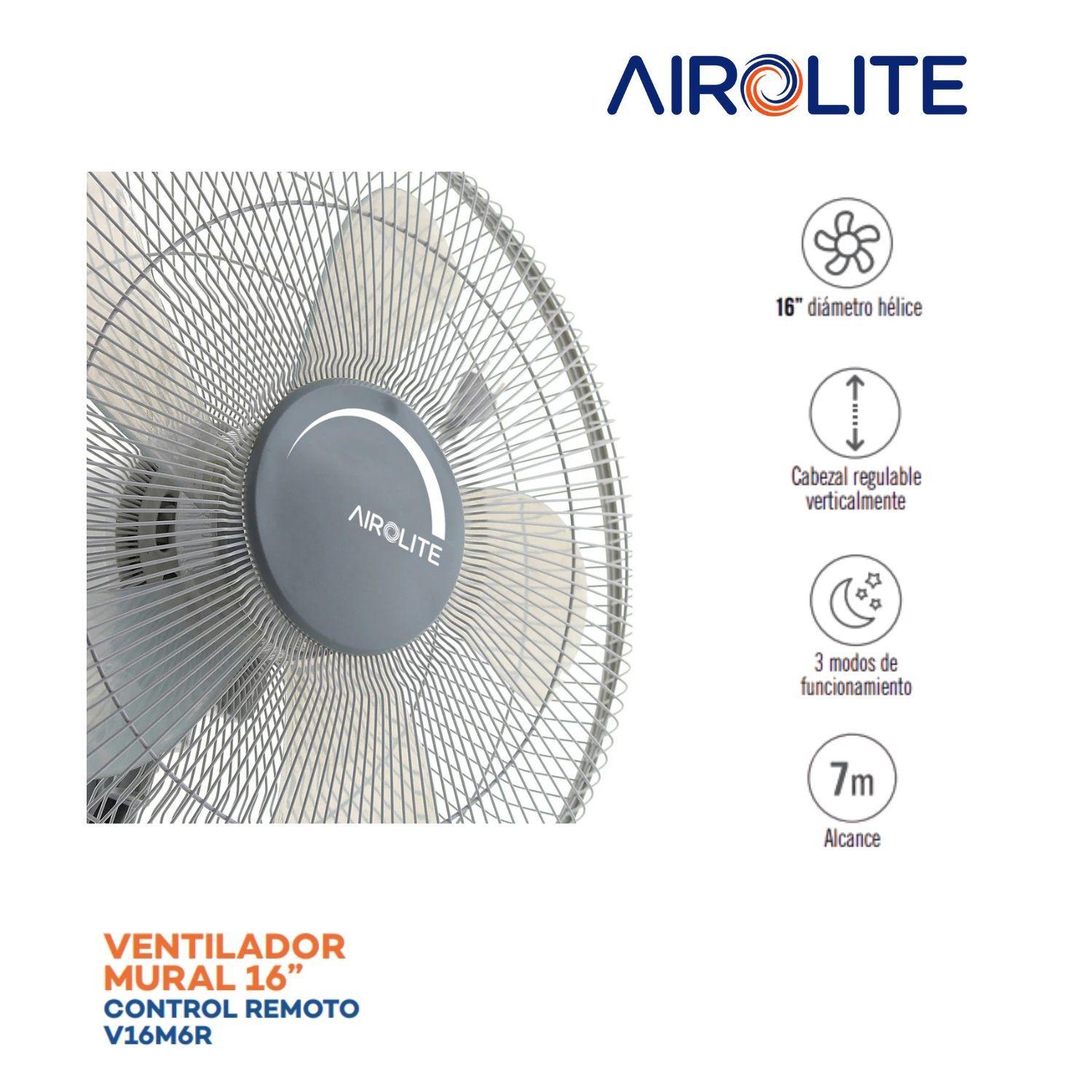 Ventilador Pared Muro 16 Con C/r Timer V16m6r Airolite-4