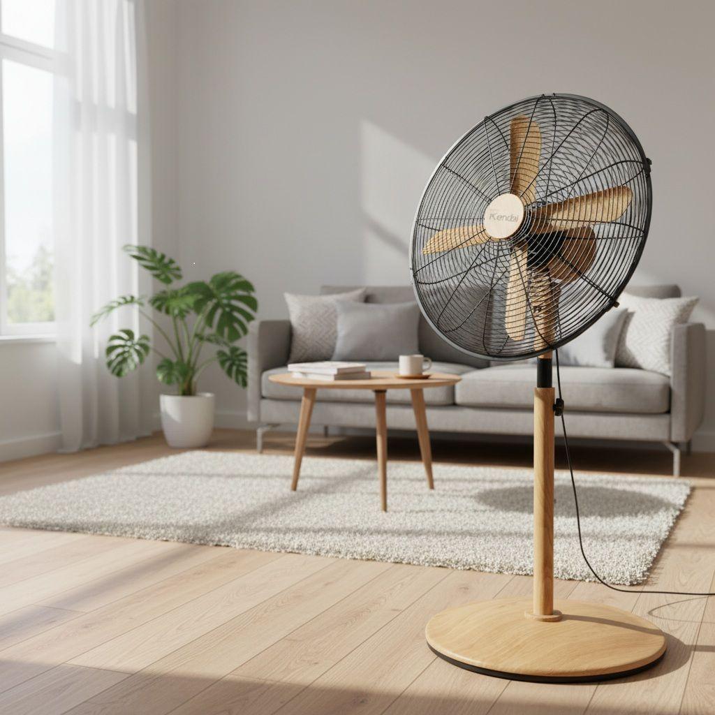 Ventilador Pedestal Silencioso Madera 16 Kzf 1616f Kendal-4