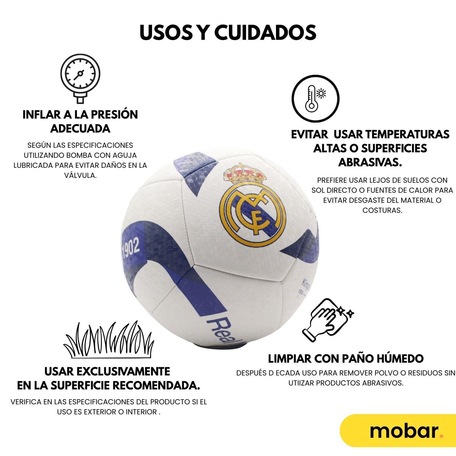 Balon Futbol Pelota Futbol T5 Flag Real Madrid Drb Bote Alto-4