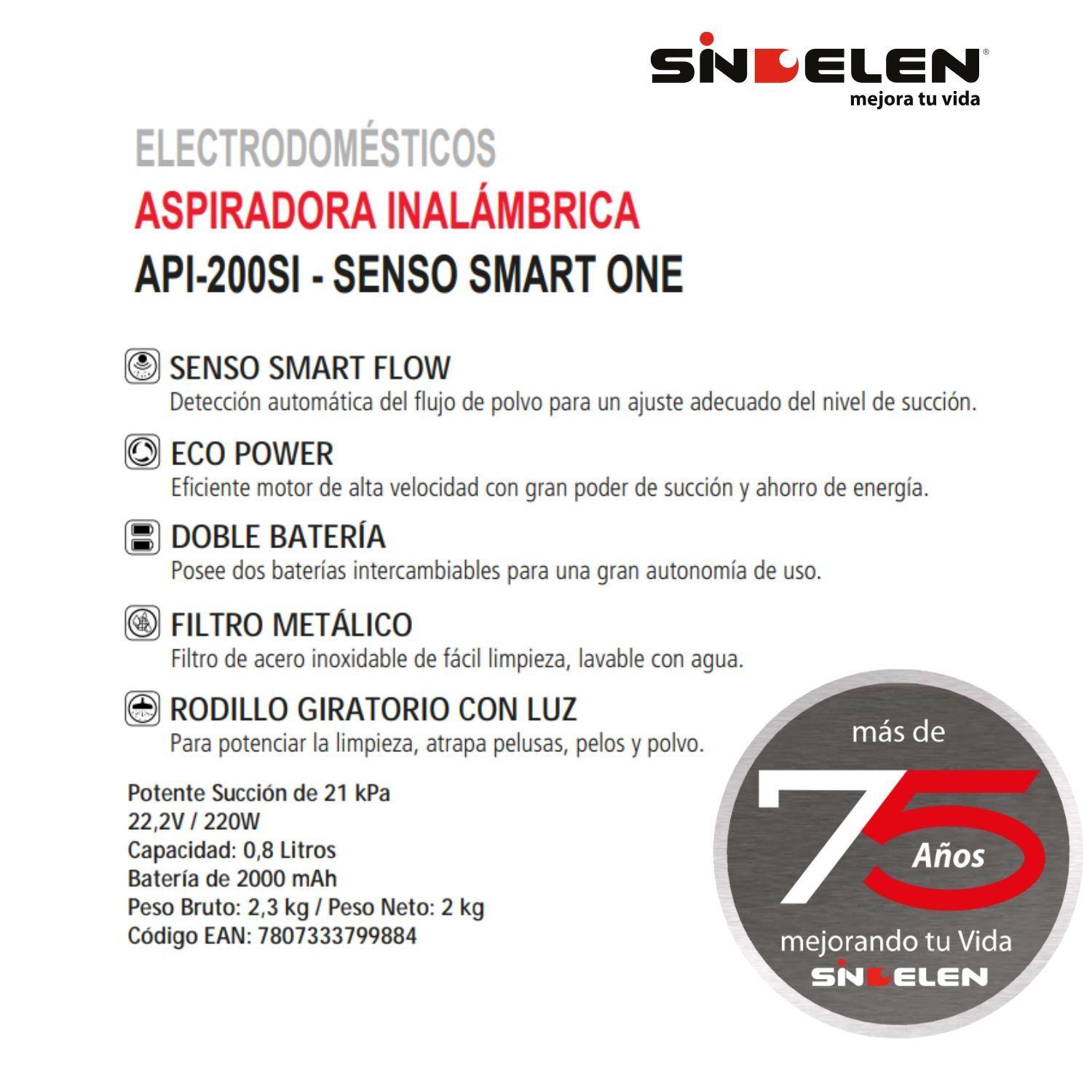 Aspiradora Vertical Inalambrica 200w Api-200si Sindelen-5