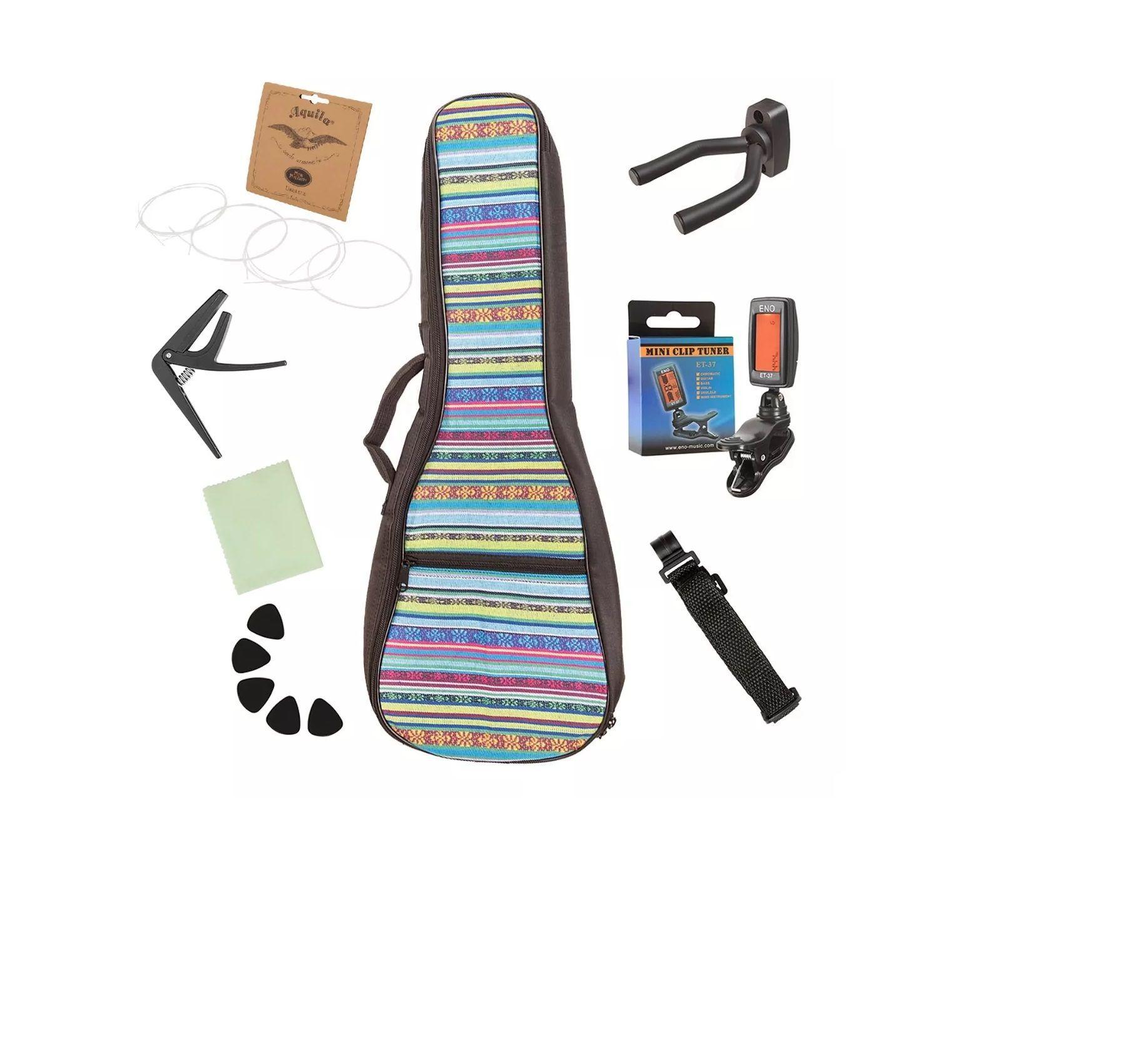 Ukelele Epic 21 Soprano Uk2101 Colores + Funda Estilo Maori-5