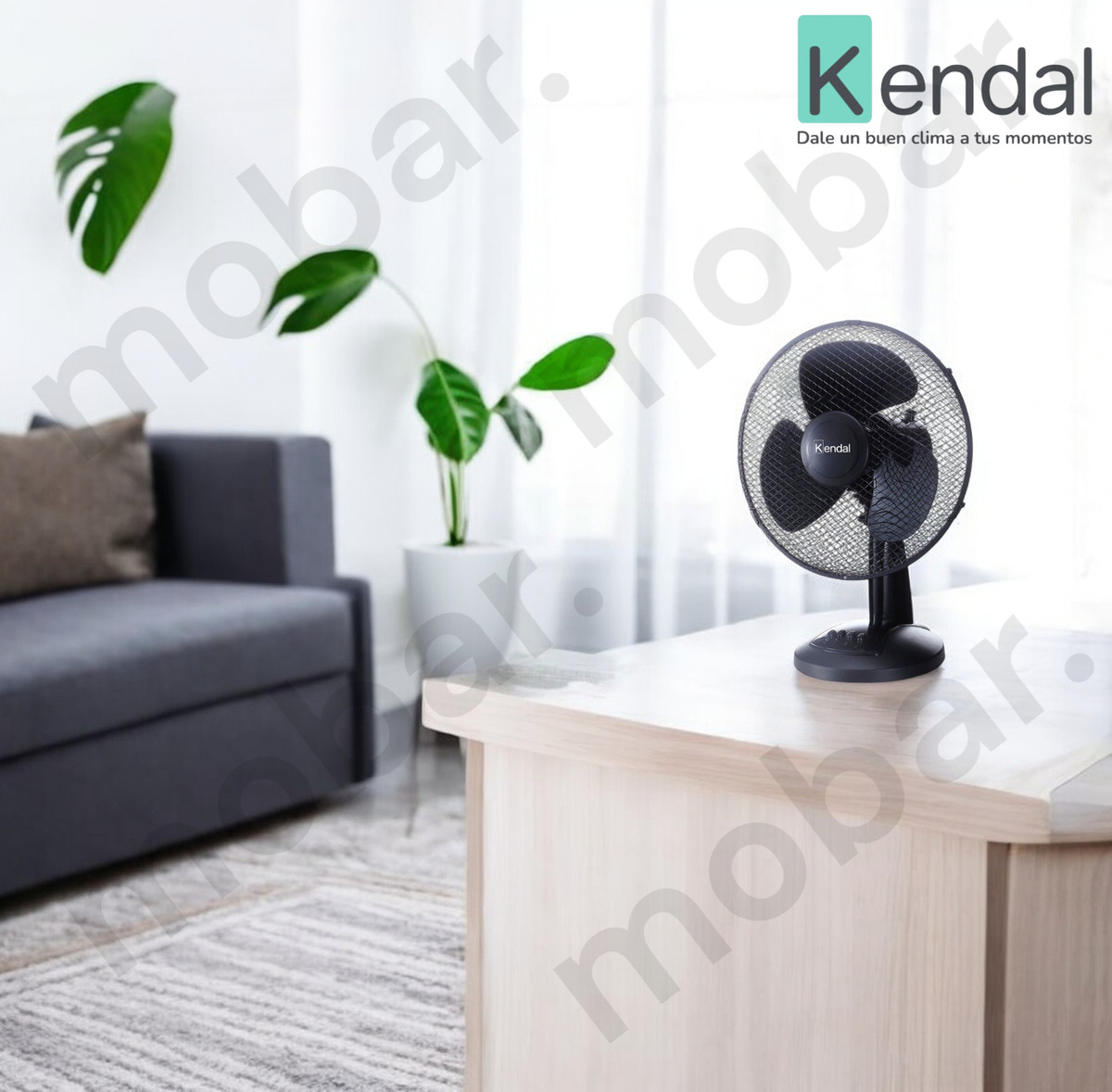 Ventilador Mesa Sobremesa Silencioso Kendal 9in Oscilante-3