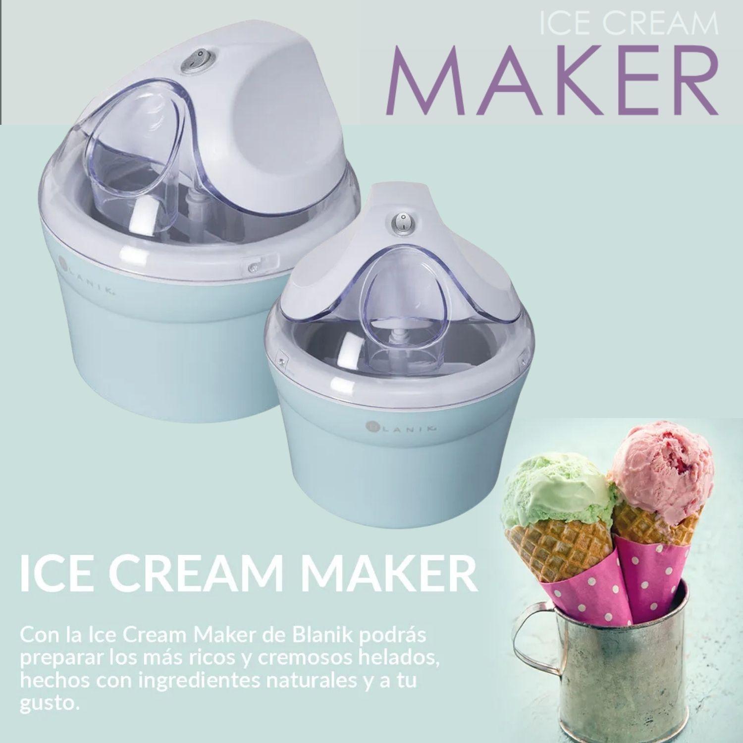 Maquina Helados Ice Cream Maker Blanik Menta 14lt 12w + Recetas-2