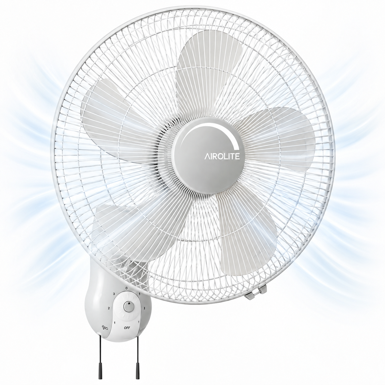 Ventilador Pared Muro Silencioso Con Piola V16m6 Airolite-0