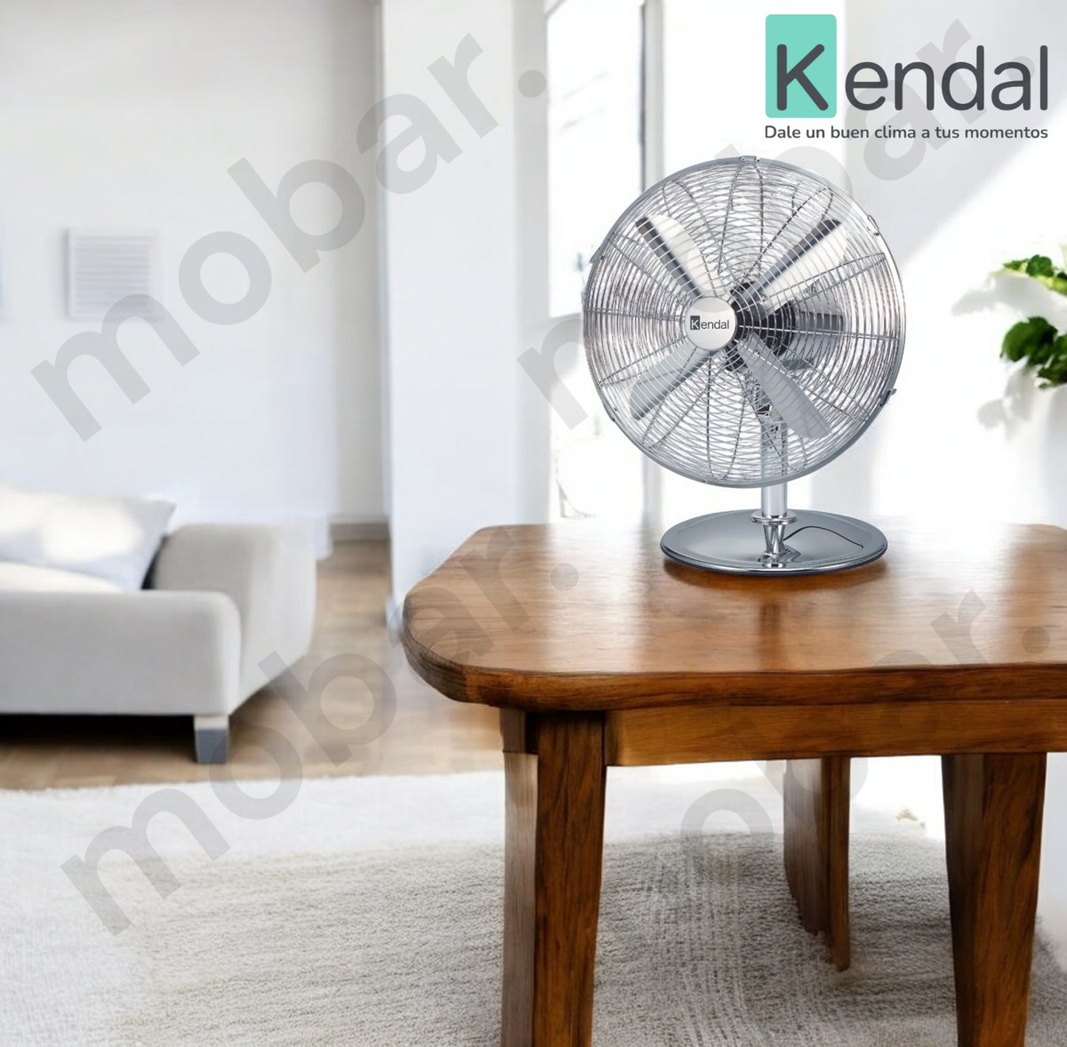 Ventilador De Mesa Silencioso Kendal Zf-1616d Oscilante 16in-6