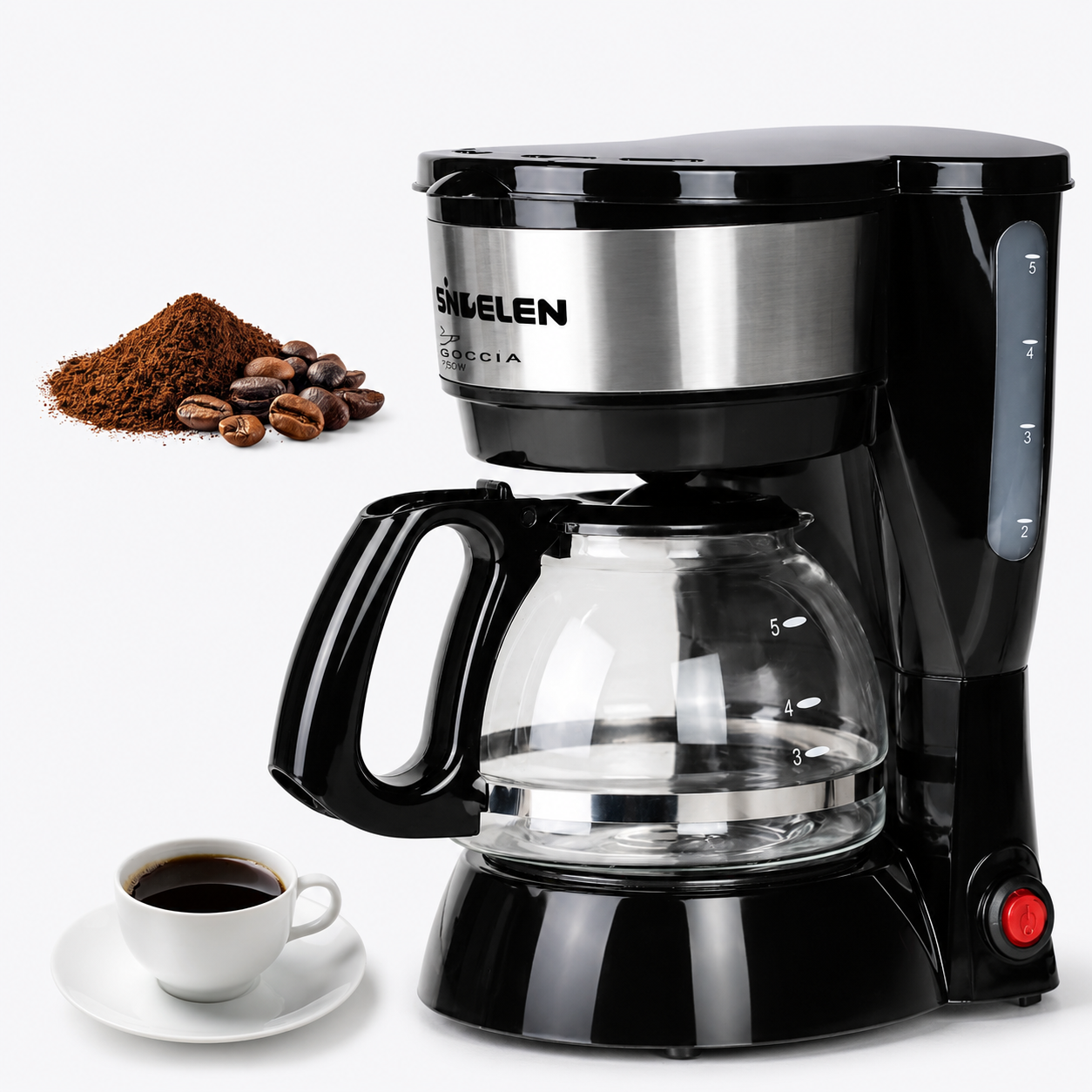 Cafetera Electrica De Goteo Sindelen Cfg 750in 600w 750 Ml-0