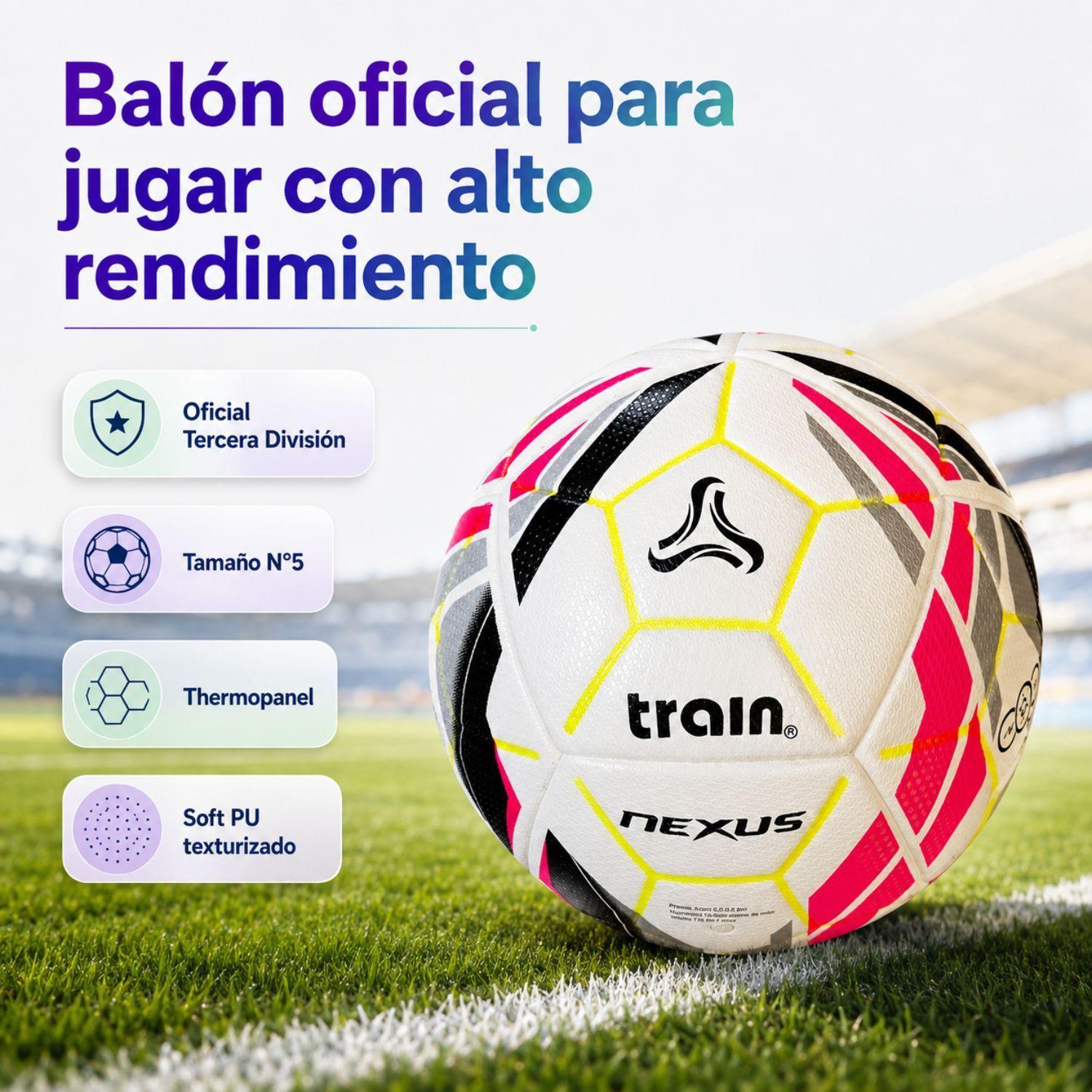 Pelota Balon Futbol # 5 Profesional Train Nexus Termosellado-4