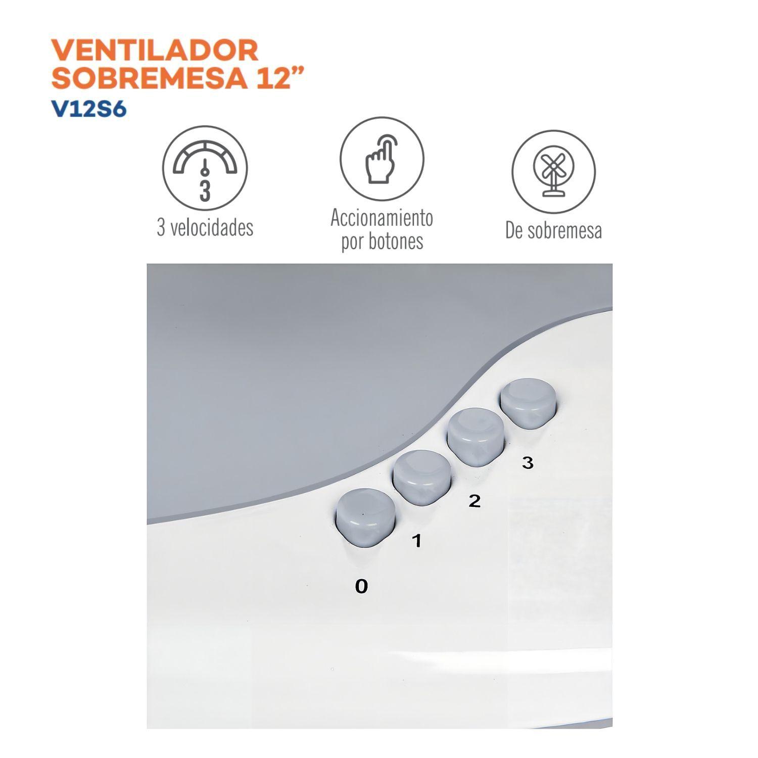 Ventilador Sobremesa Silencioso Oscilante 12 V12s6 Airolite-4