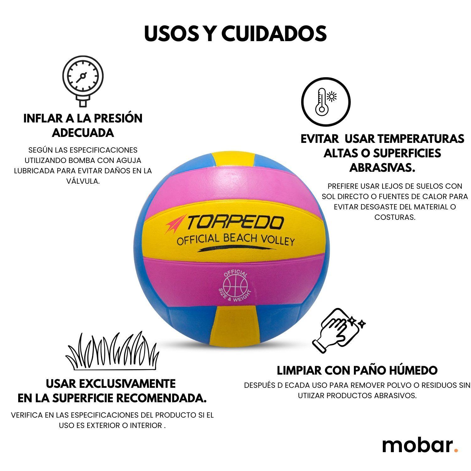 Balon Voleibol Playa Beach Volley N 5 Fucsia Torpedo Tama o y Peso Oficial-6