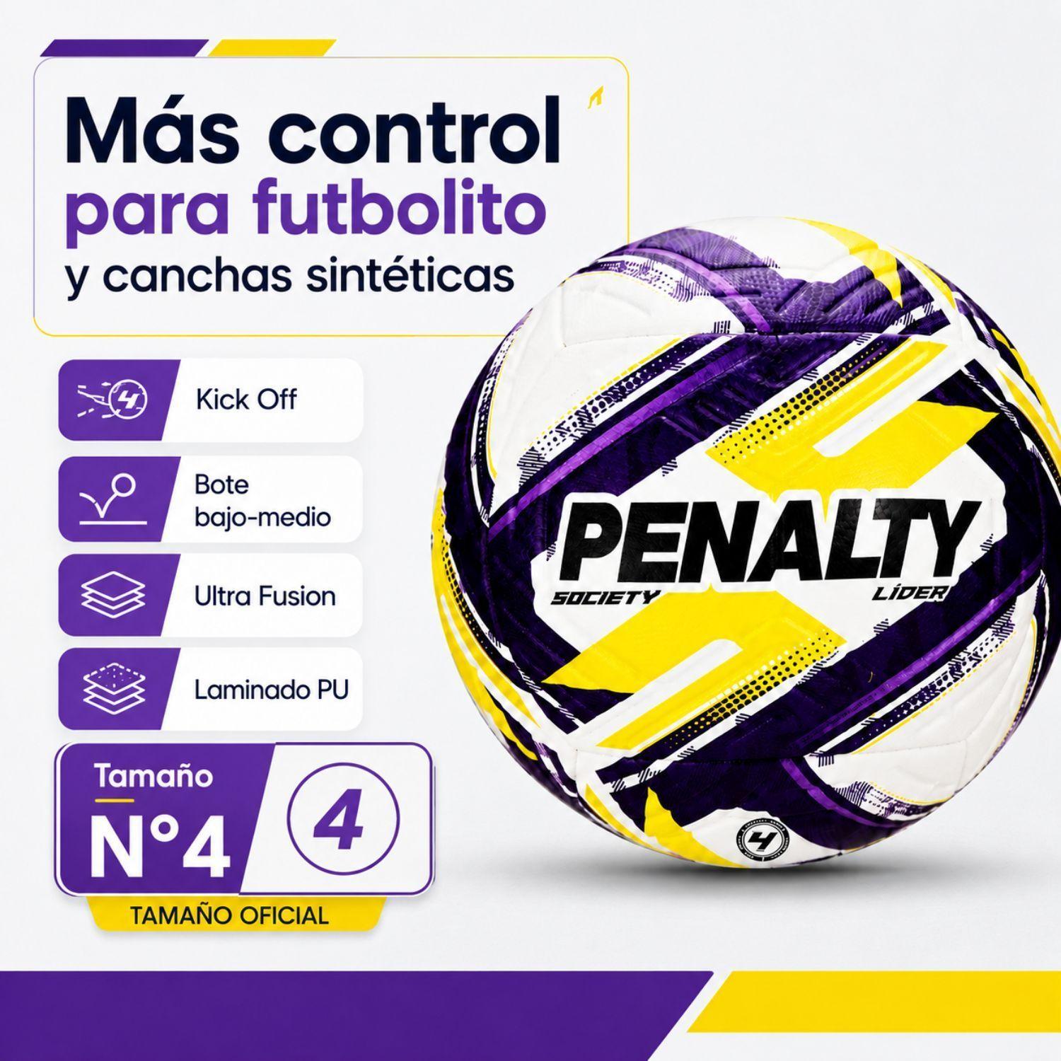 Pelota Balon Futbolito Society Penalty Lider Xxvi N4-4