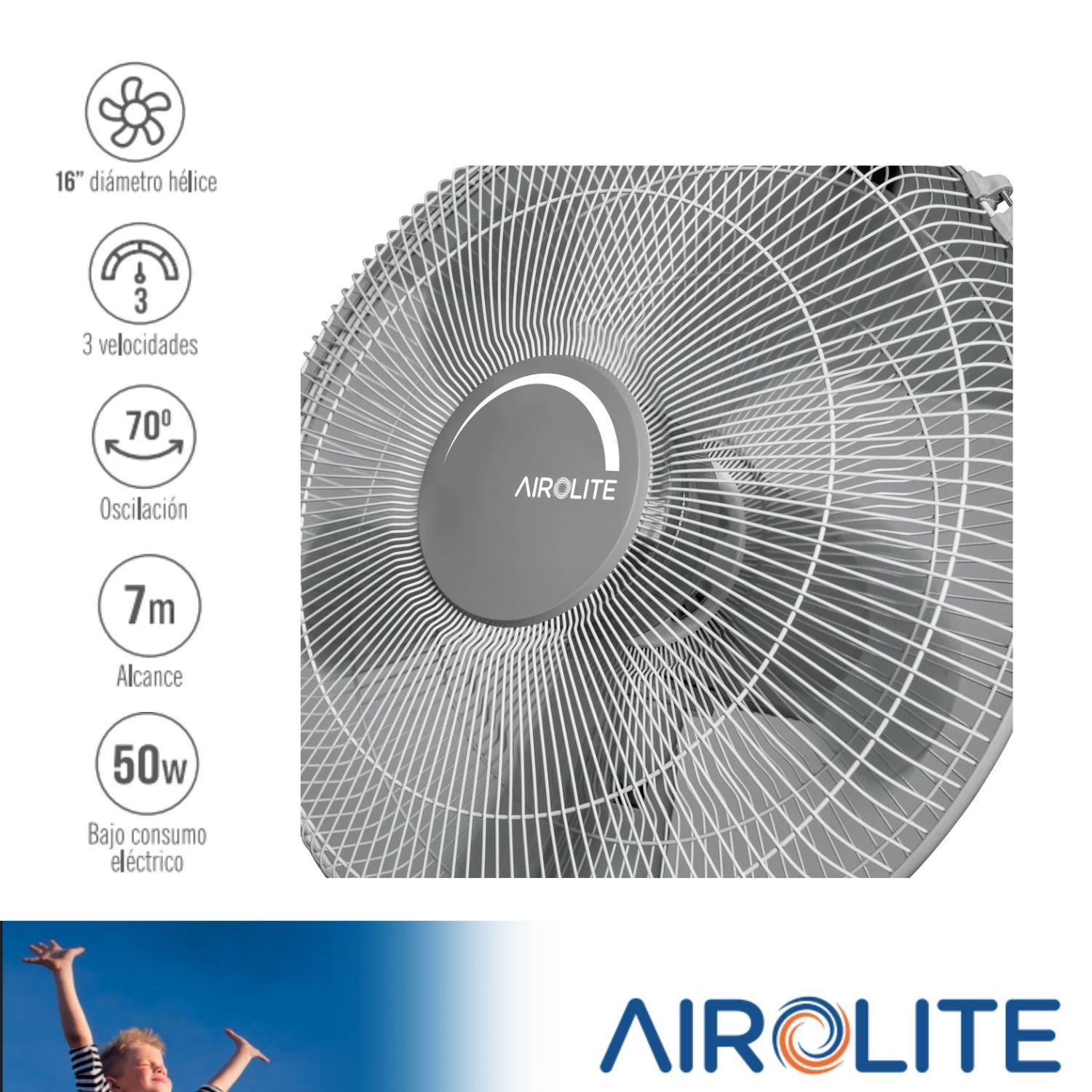 Ventilador Pedestal Pie Silencioso 16 C/r  V16p6r Airolite-2