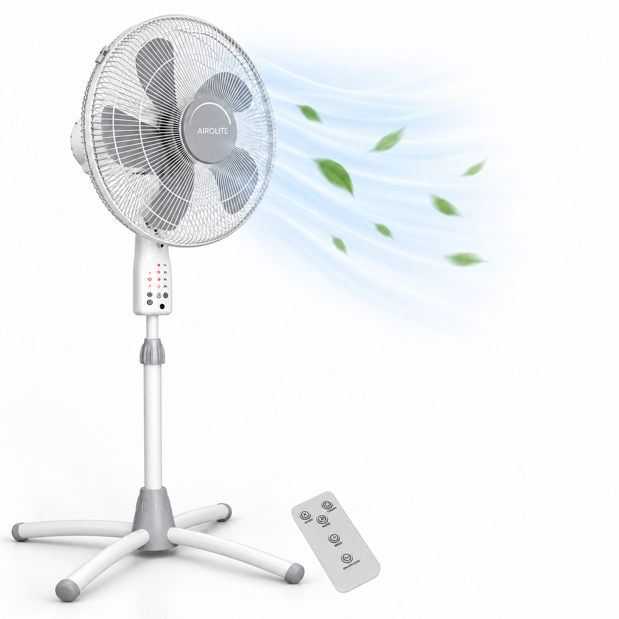 Ventilador Pedestal Pie Silencioso 16 C/r  V16p6r Airolite-0
