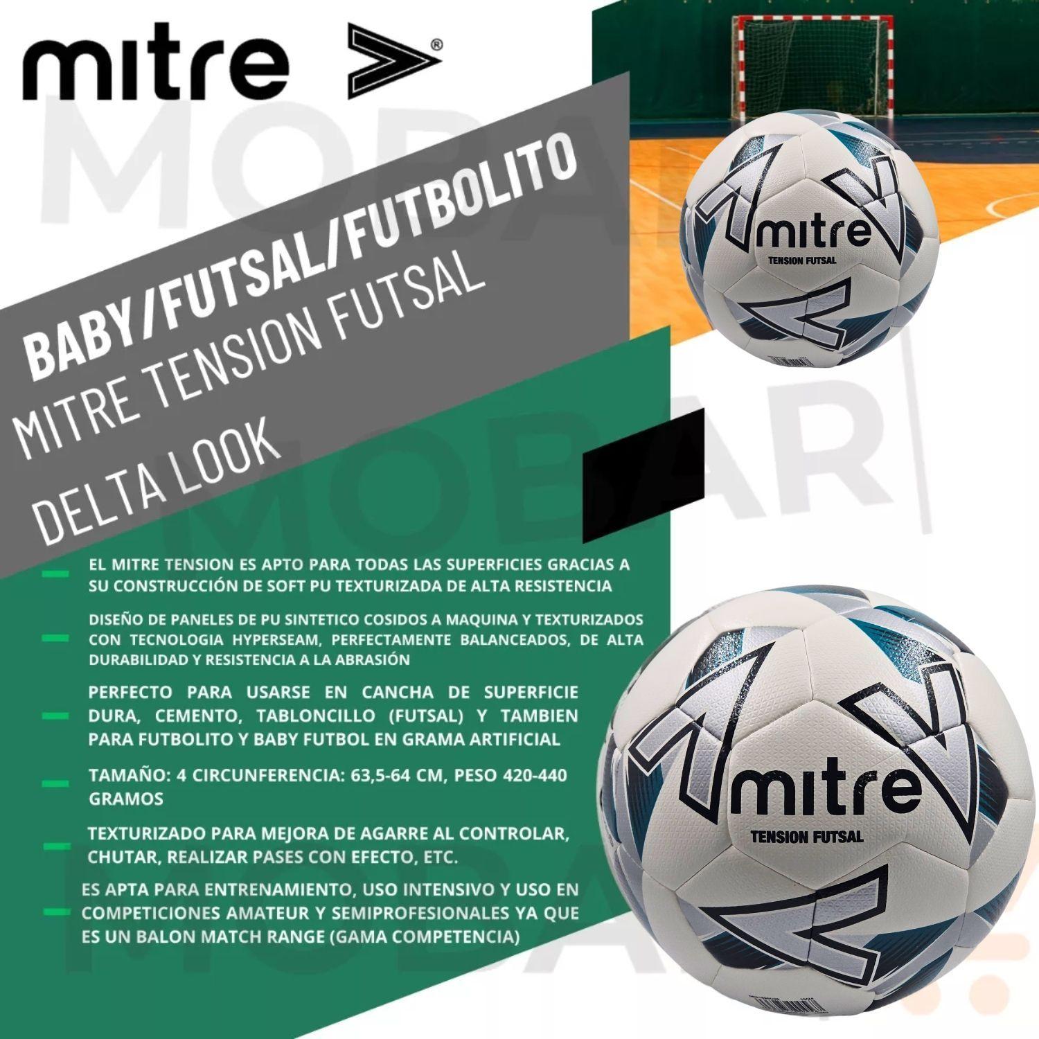 Balon Baby Futbol Futbolito Futsal N4 Mitre Tension Bot Bajo-5