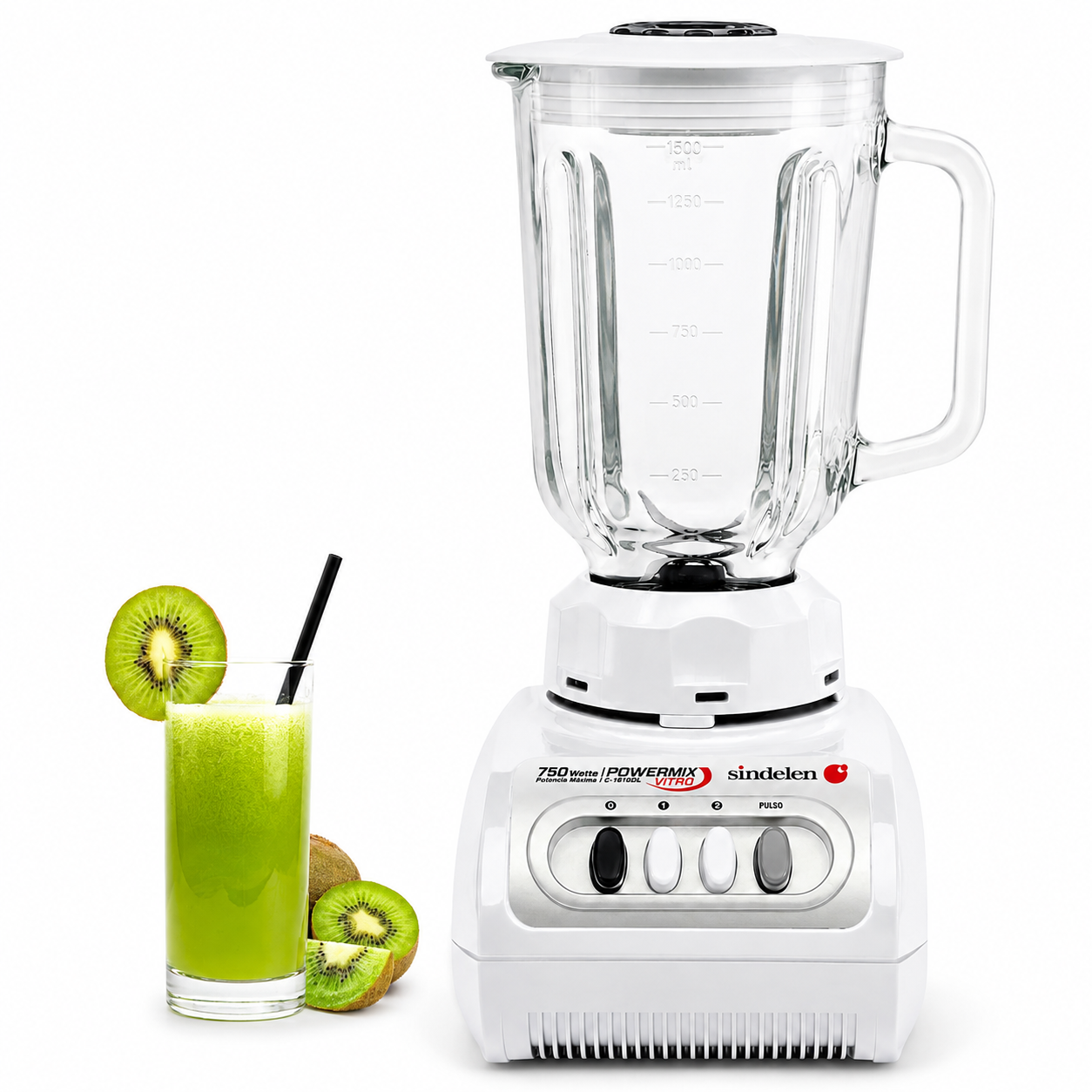 Licuadora Juguera Sindelen L-1610BL Jarro Vidrio 1,5lt 750w-0