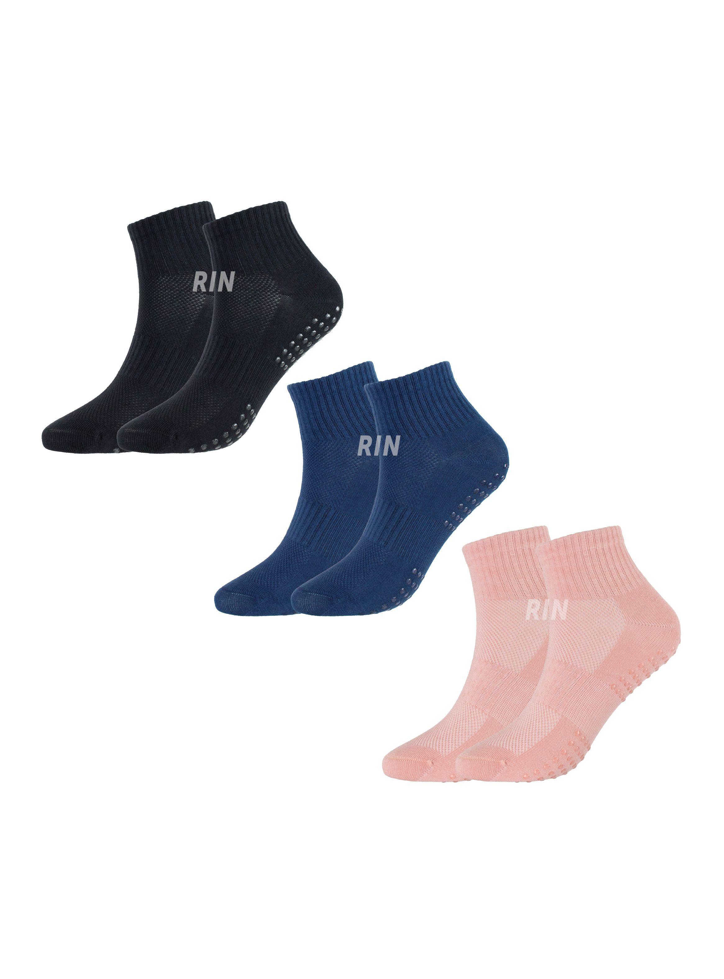 Calcetin Mujer Antideslizante Algodon Sin Costuras 3 Pares-0