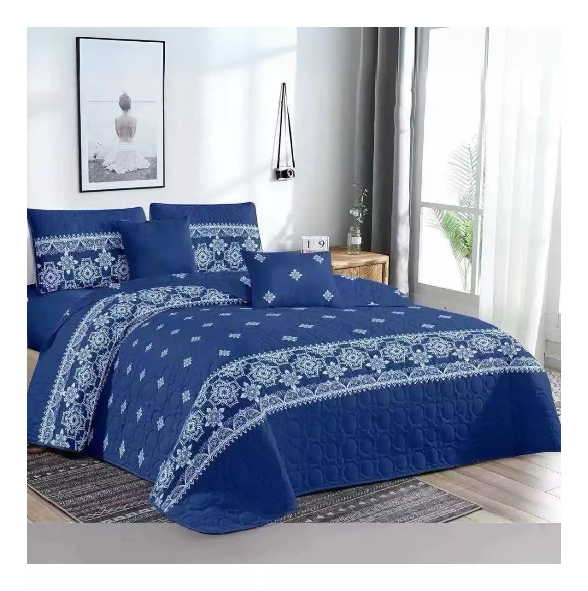 Cubrecama De Verano Delgado Qulit King Hermosos Diseños-1