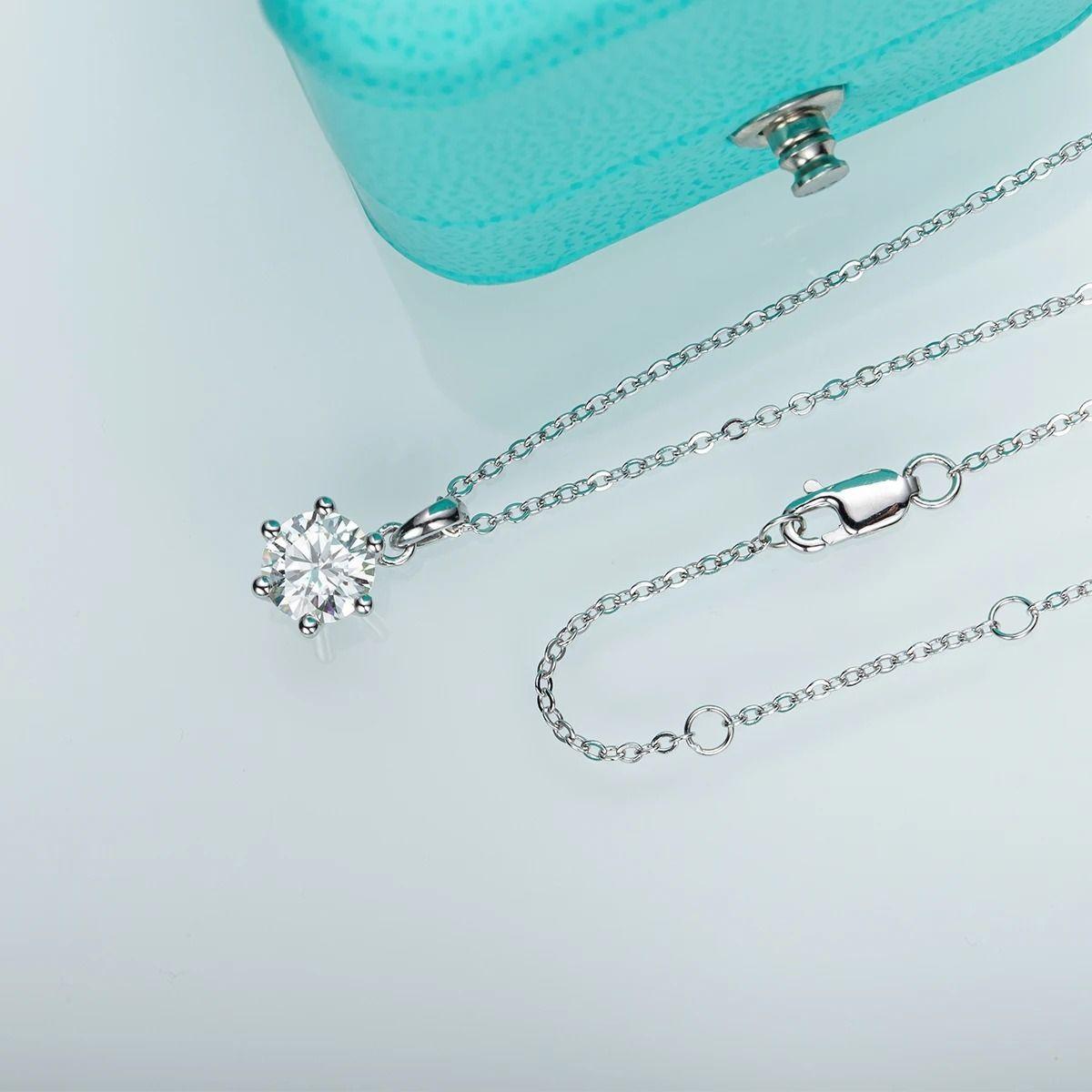 Collar Beta Acuario Moissanita-5