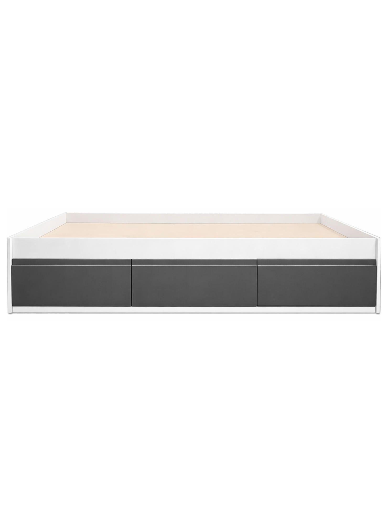 Cama Infantil Juvenil 1 5 Plazas Linea Minimal 3 cajones Grafito-3