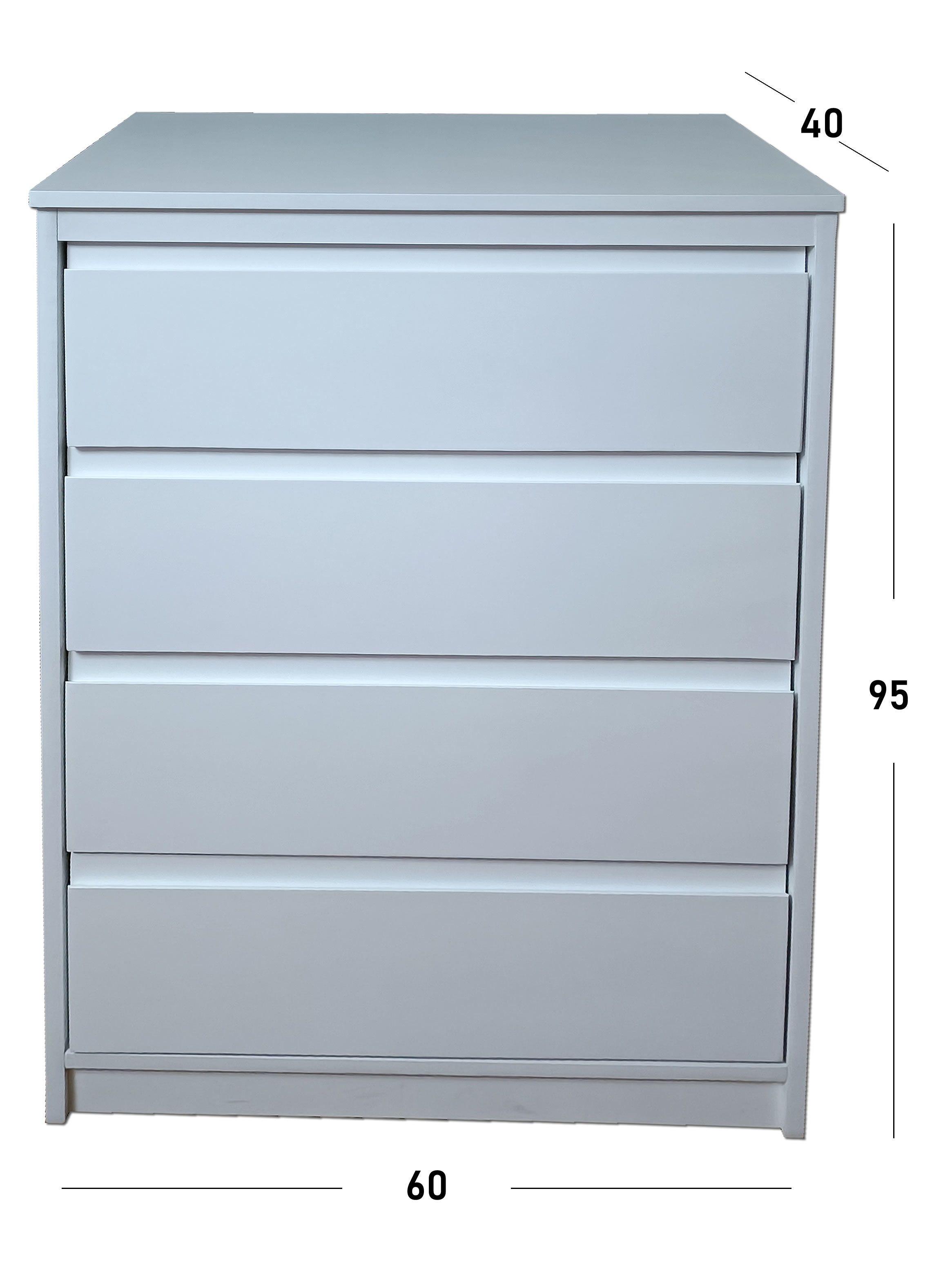 Cajonera 4 Cajones Blanca Premium-3