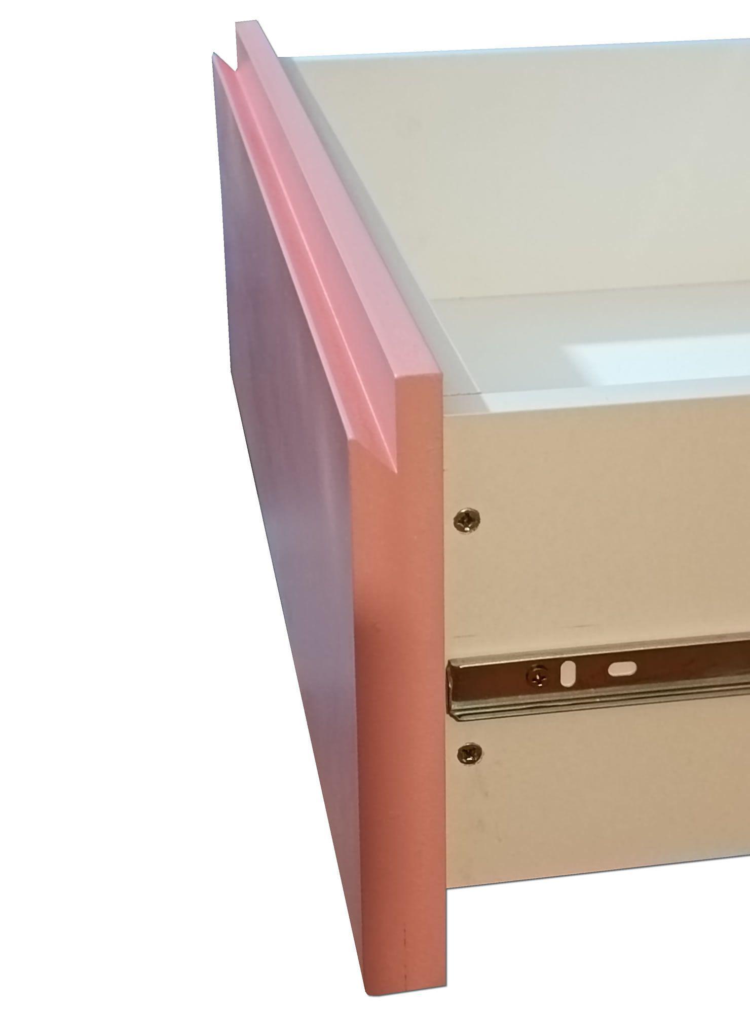 Cama Infantil Juvenil 1 5 Plazas Linea Minimal tres cajones Rosado blanco Rosado-4