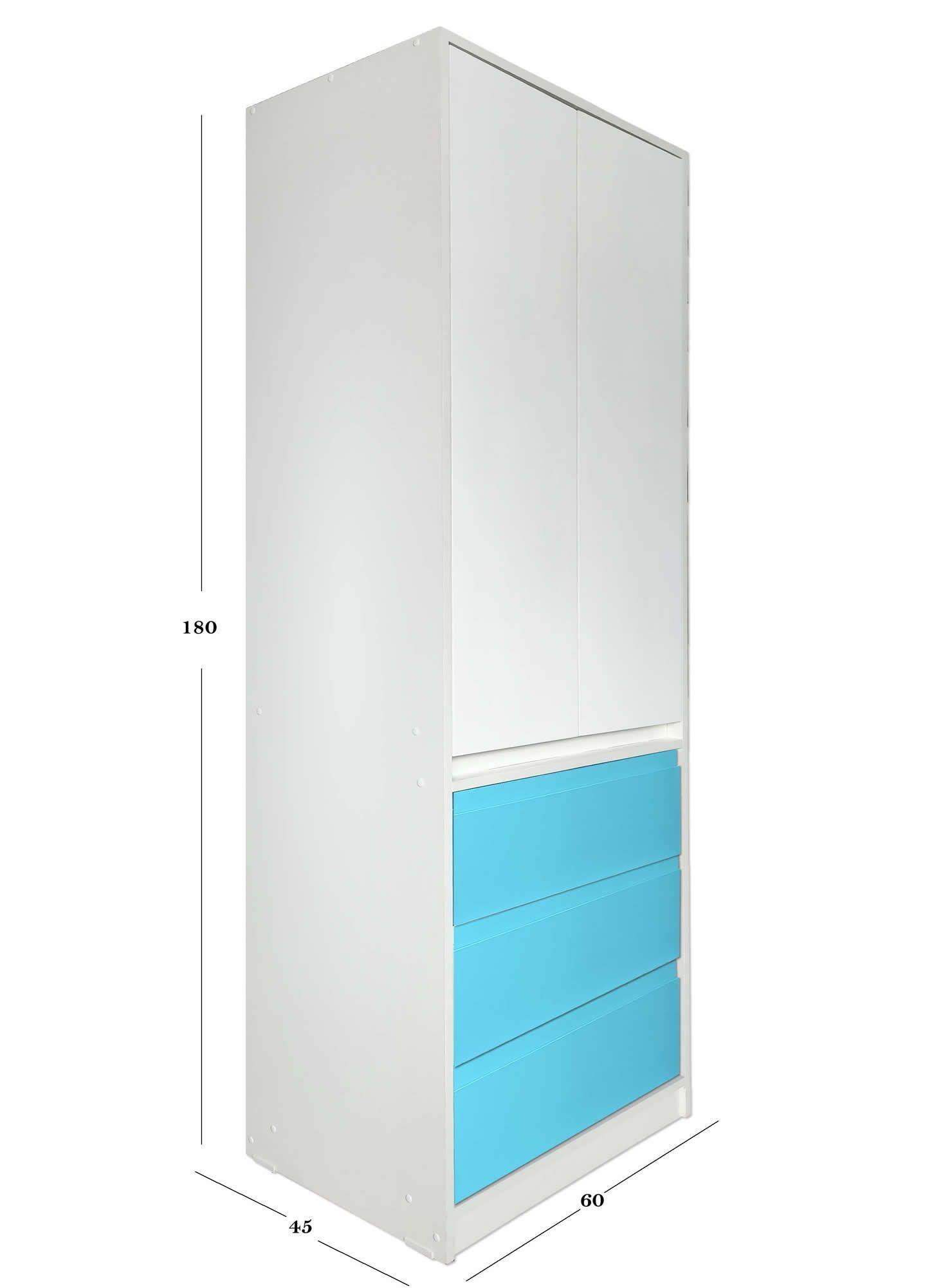 Closet Linea Minimal 3 Cajones Celeste-2