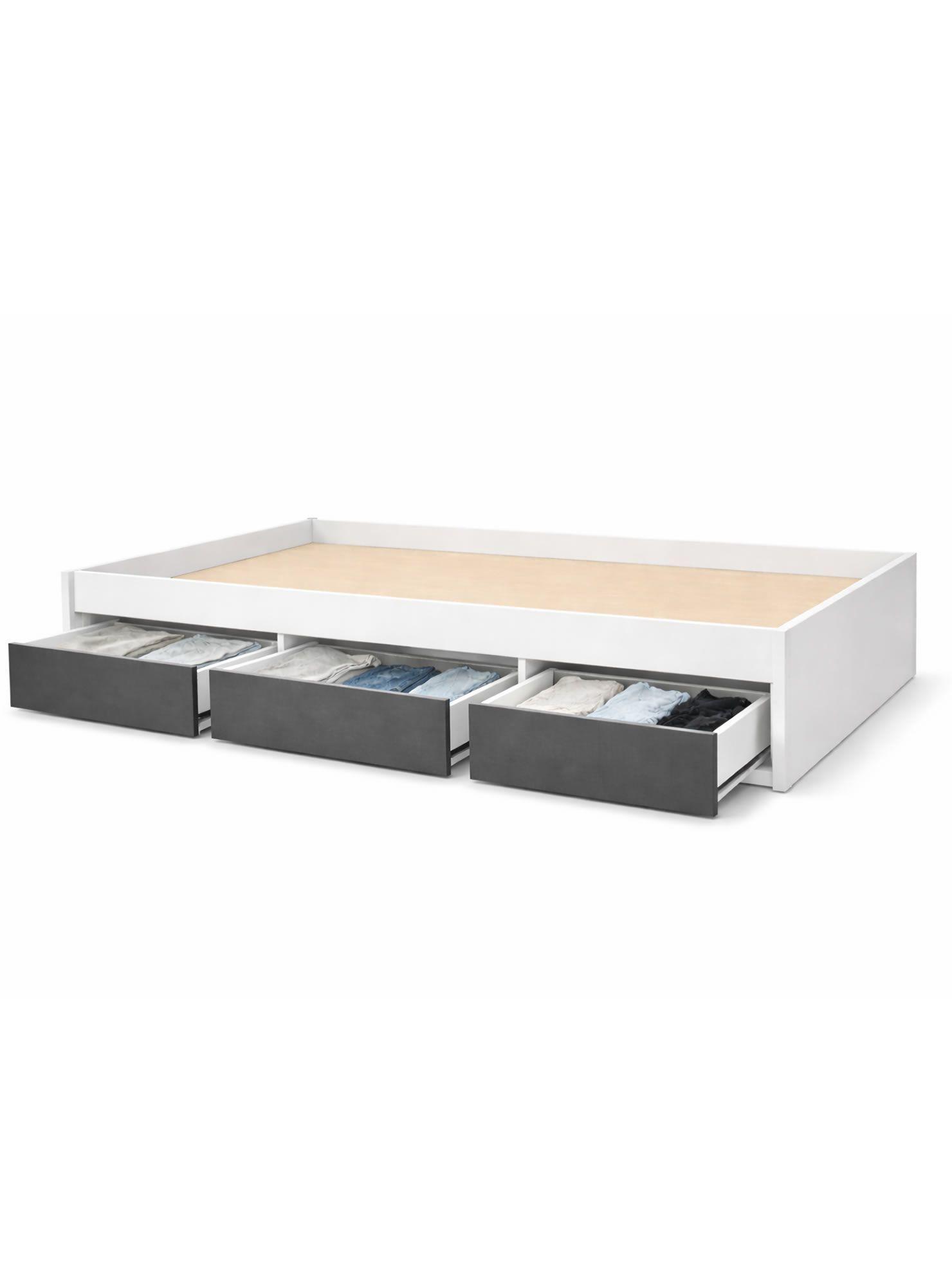Cama Infantil Juvenil 1 Plaza Linea Minimal 3 cajones Grafito-0