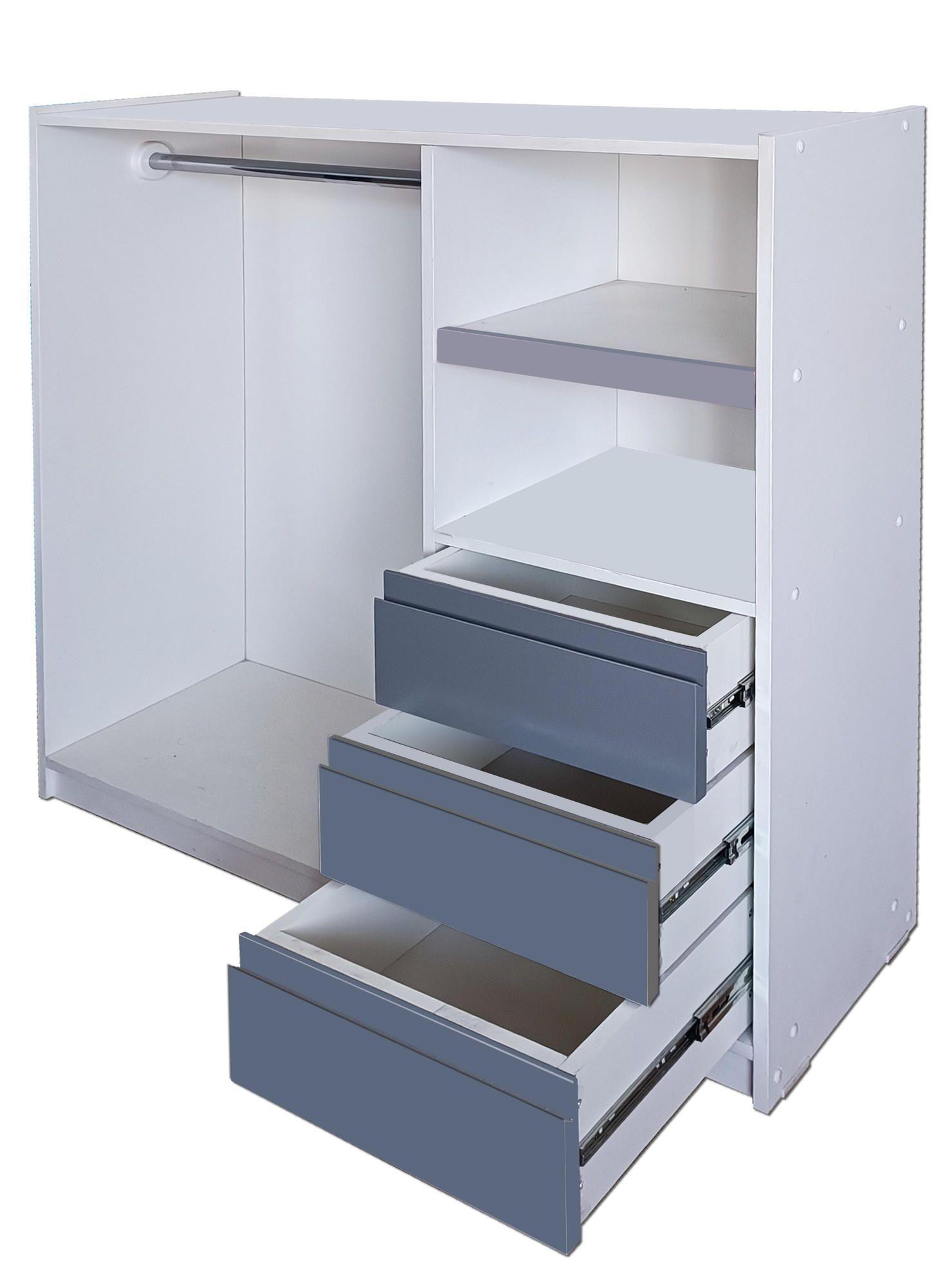 Mini Closet Montessori Linea Minimal 3 cajones Grafito-2