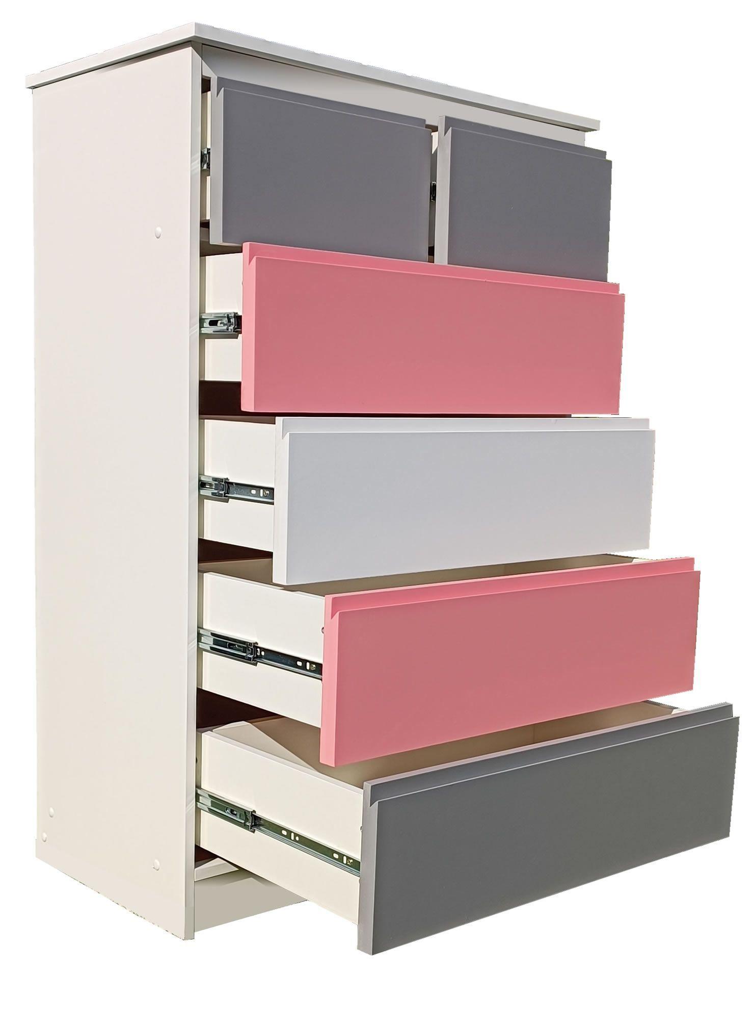 Cajonera 6 Cajones Rosada Grafito Gris Premium-2