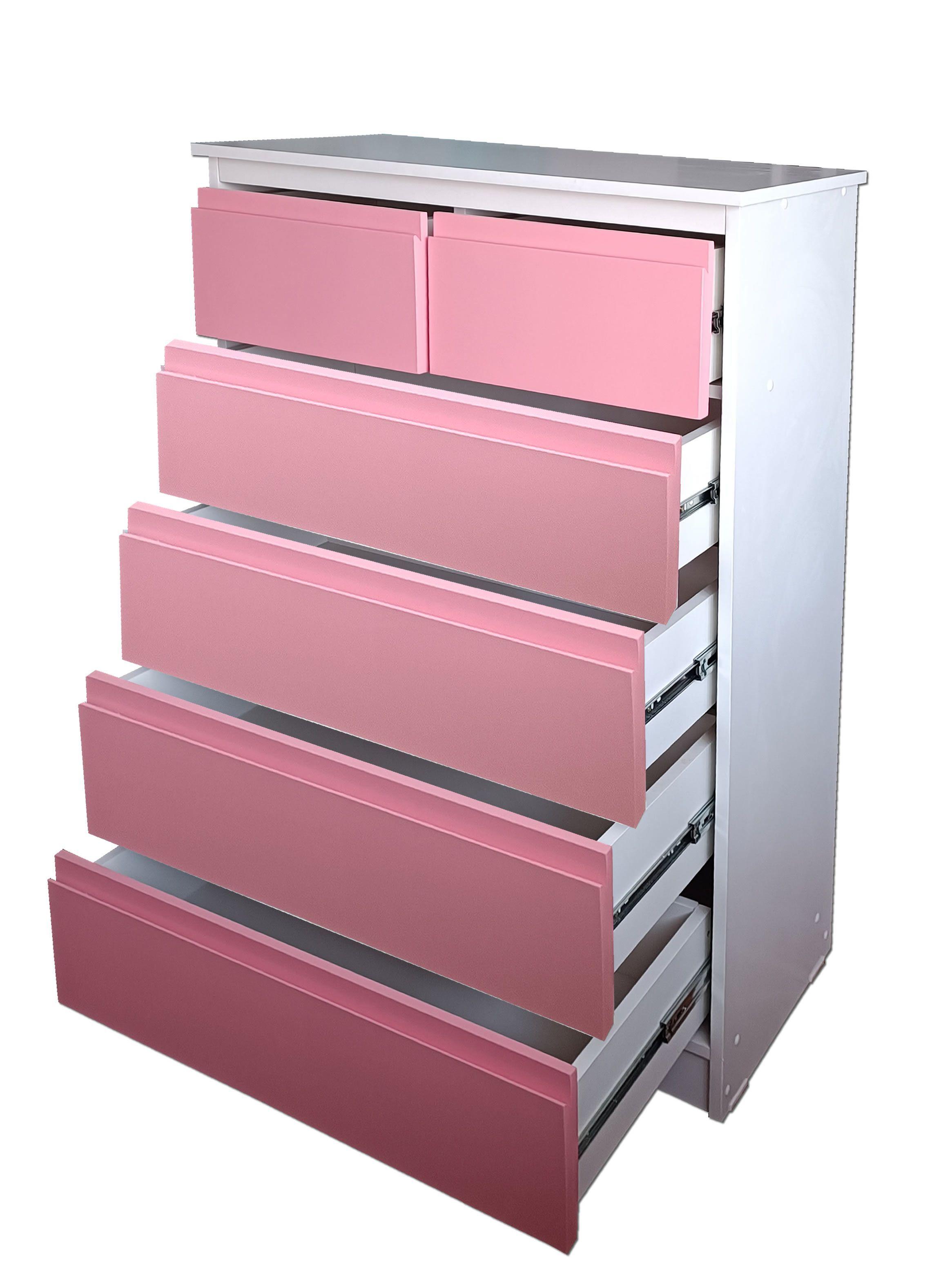 Cajonera 6 Cajones Rosada Premium-2