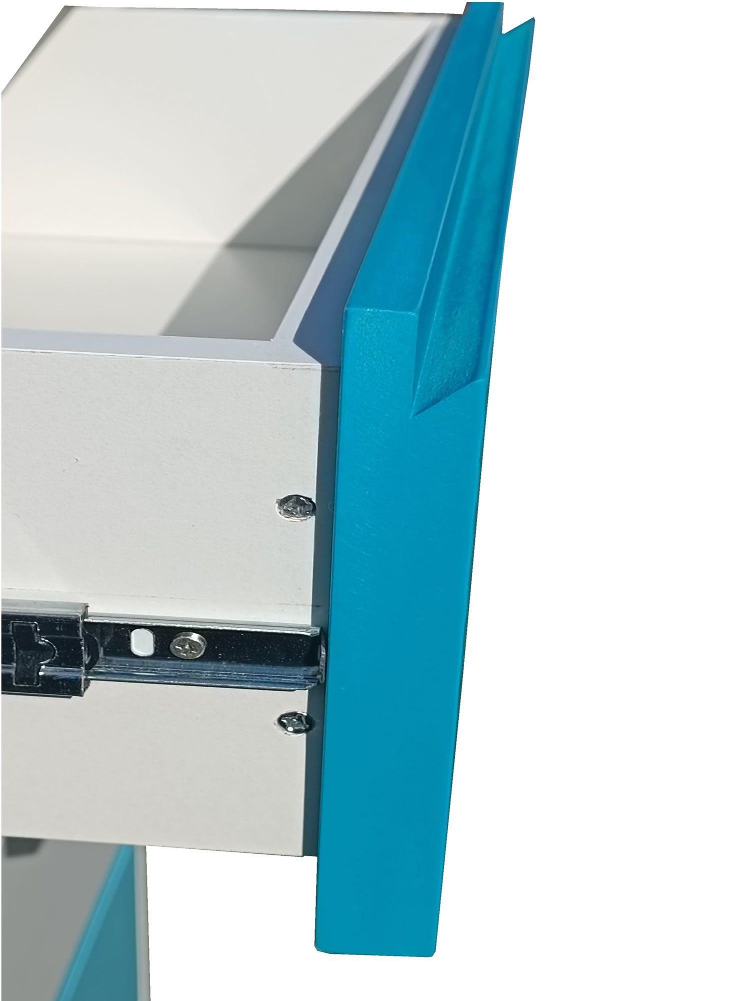 Cajonera 6 Cajones Calipso Blanco Celeste Premium-4