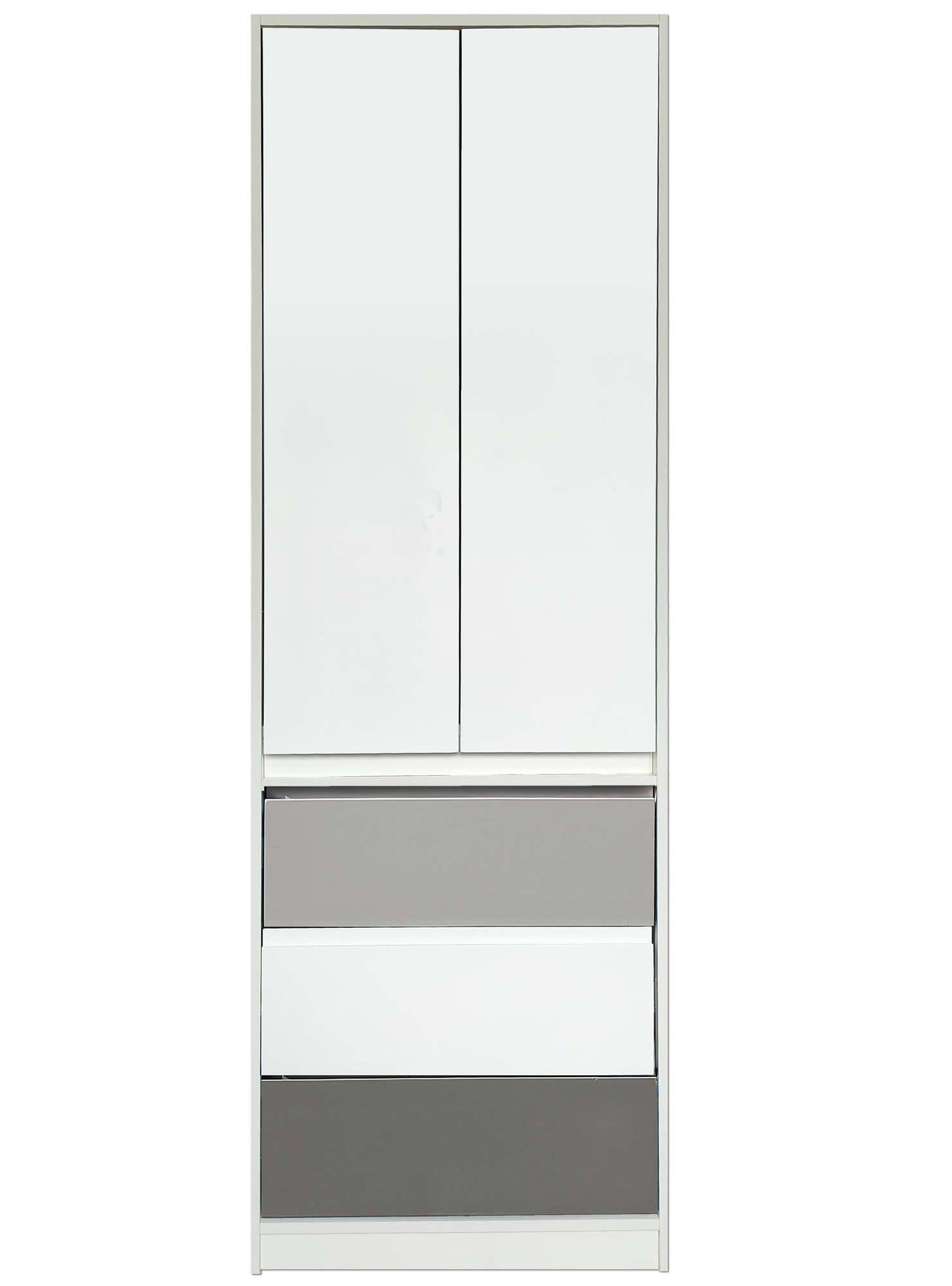 Closet Linea Minimal 3 Cajones Gris Blanco Grafito-2