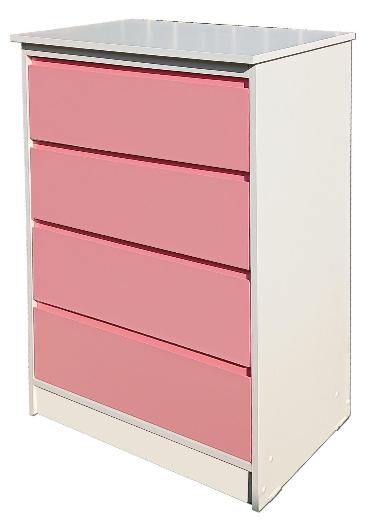 Cajonera 4 Cajones Rosada Premium-2